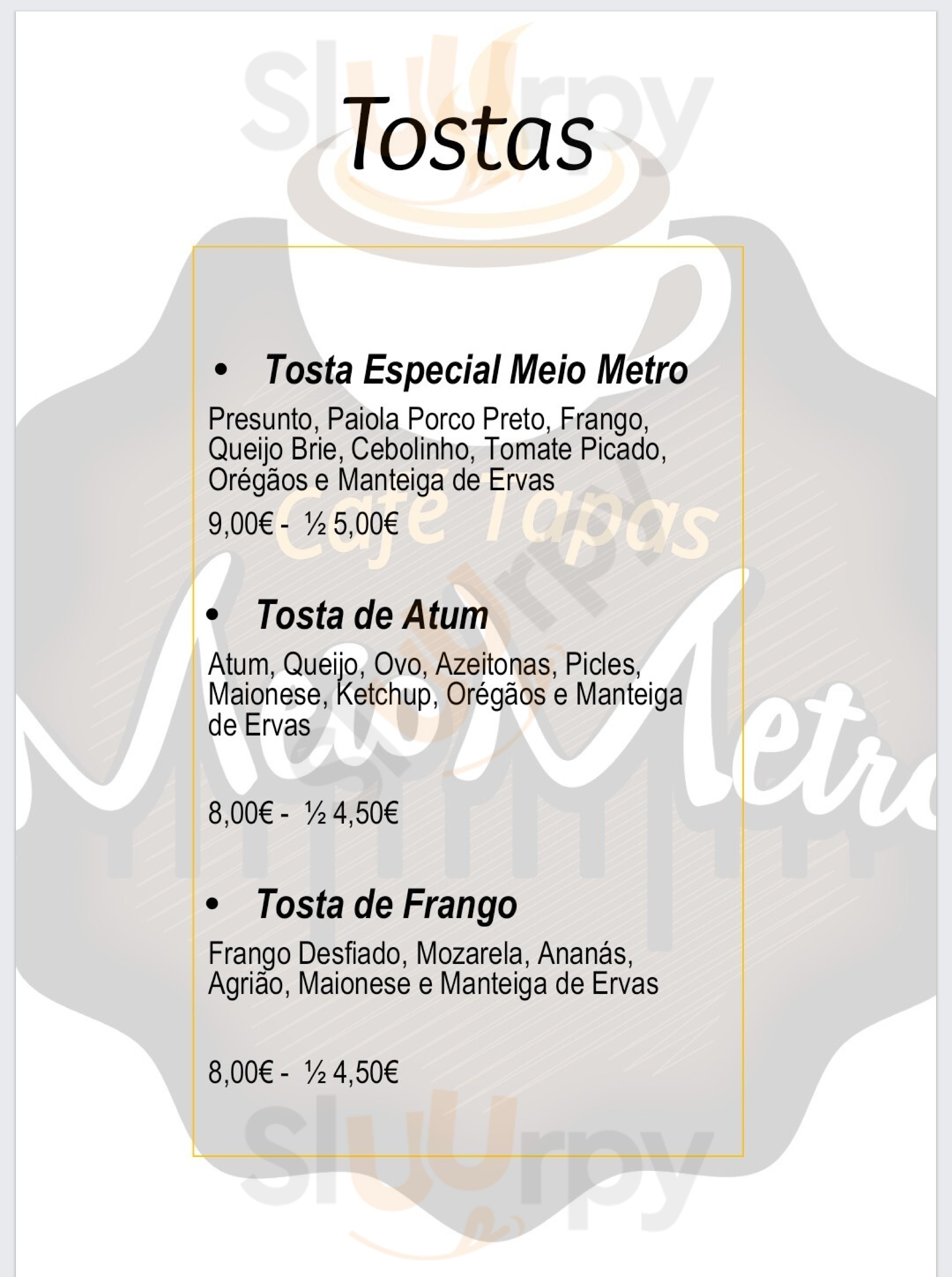 Café Meio Metro Vila Franca de Xira Menu - 1