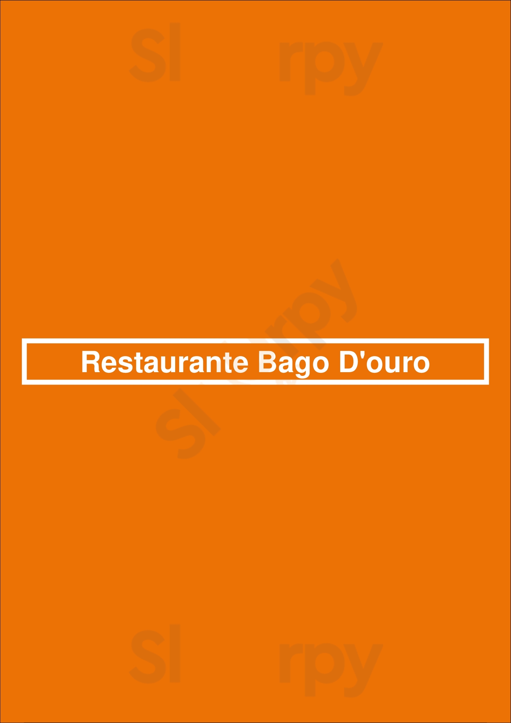 Restaurante Bago D'ouro Peso da Régua Menu - 1