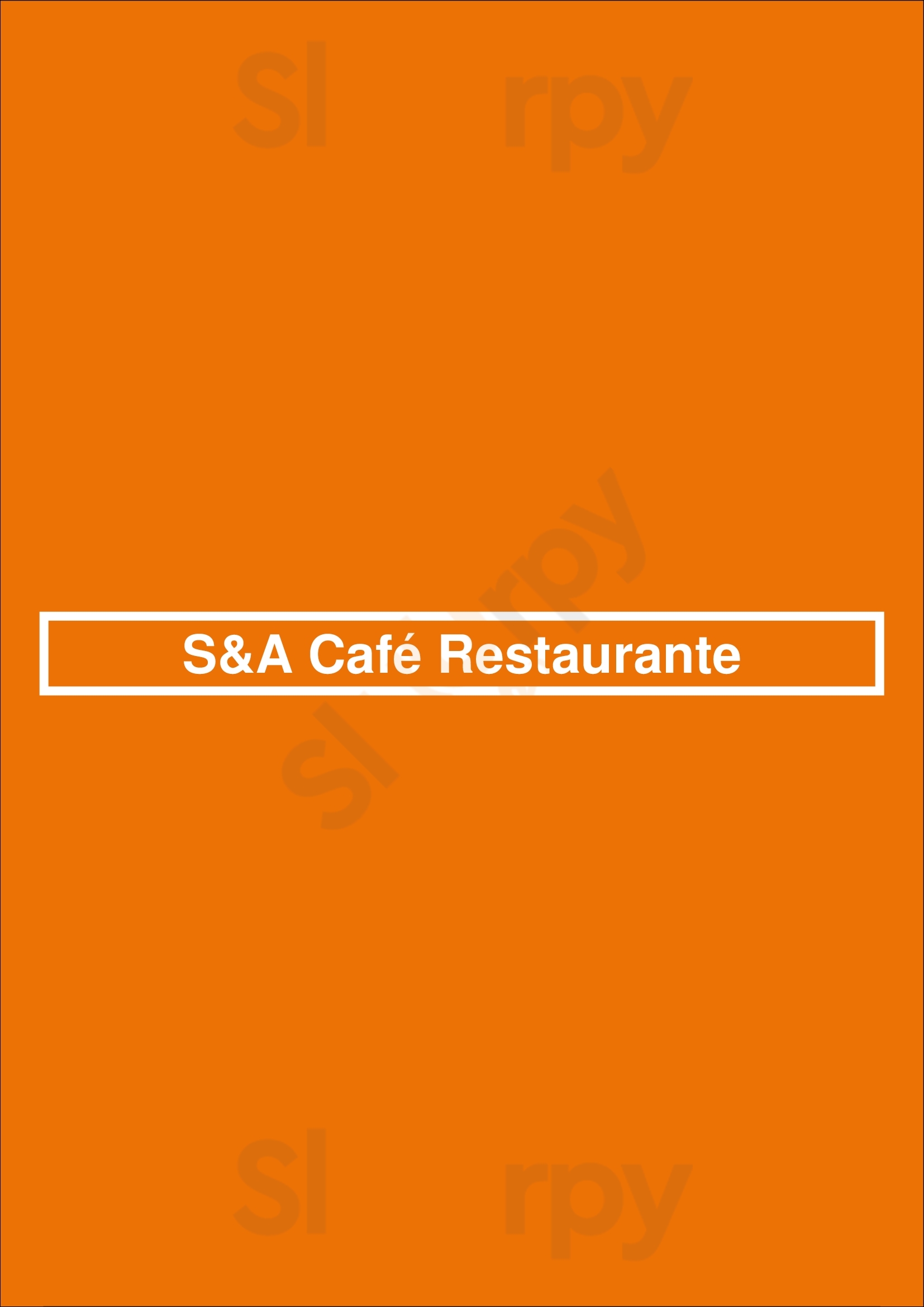 S&a Café Restaurante Porto Salvo Menu - 1