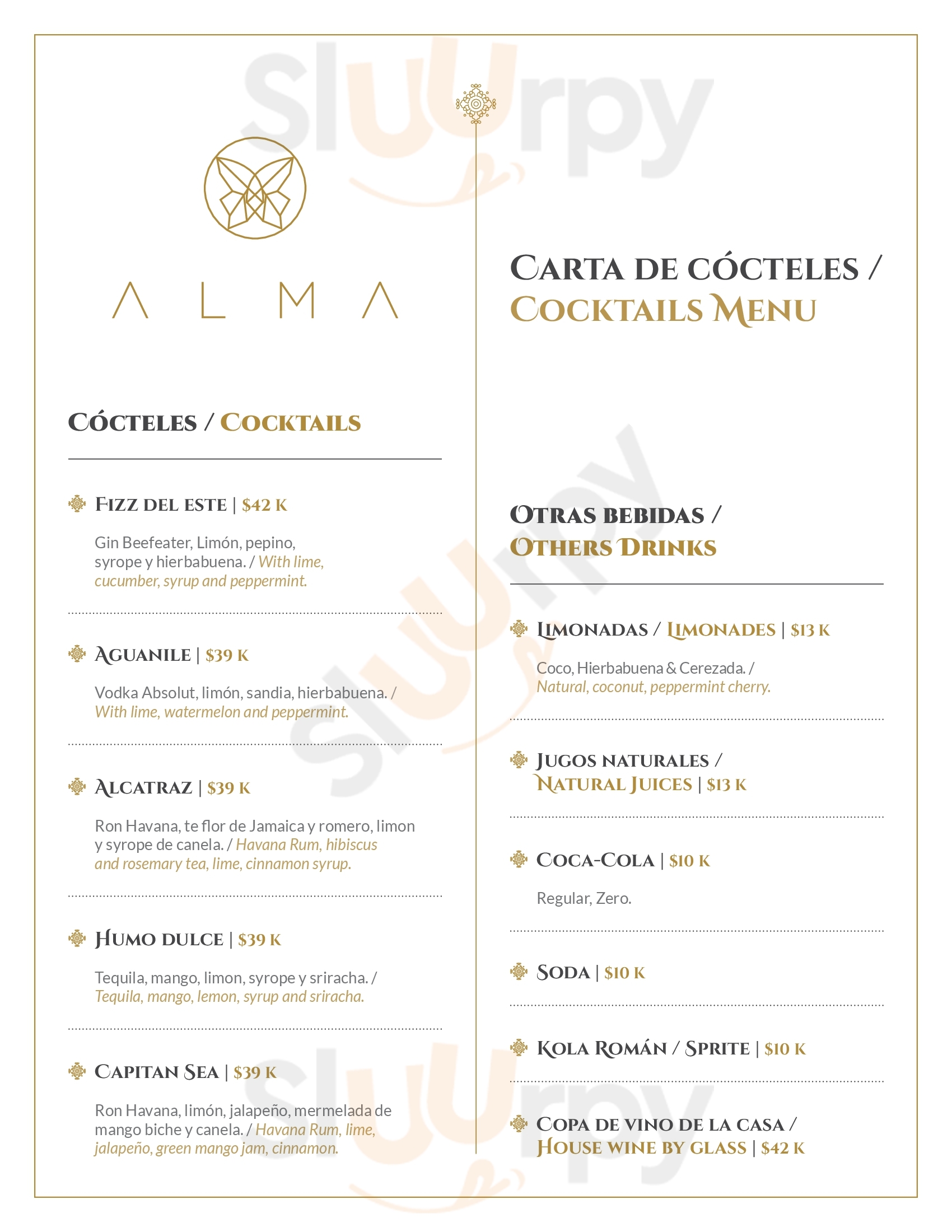 Alma Restaurante-bar Cartagena Menu - 1