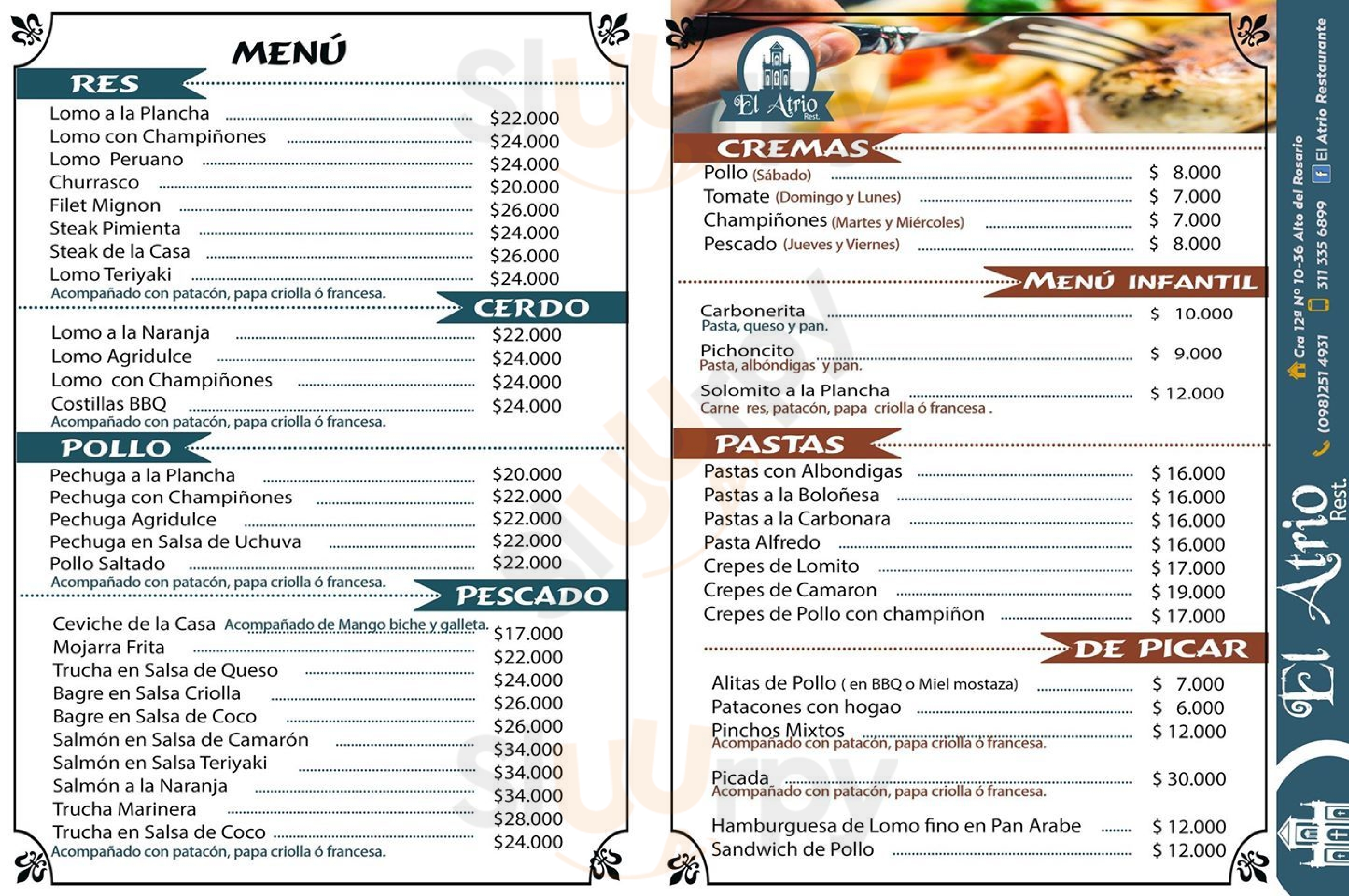 El Atrio Rest Honda Menu - 1