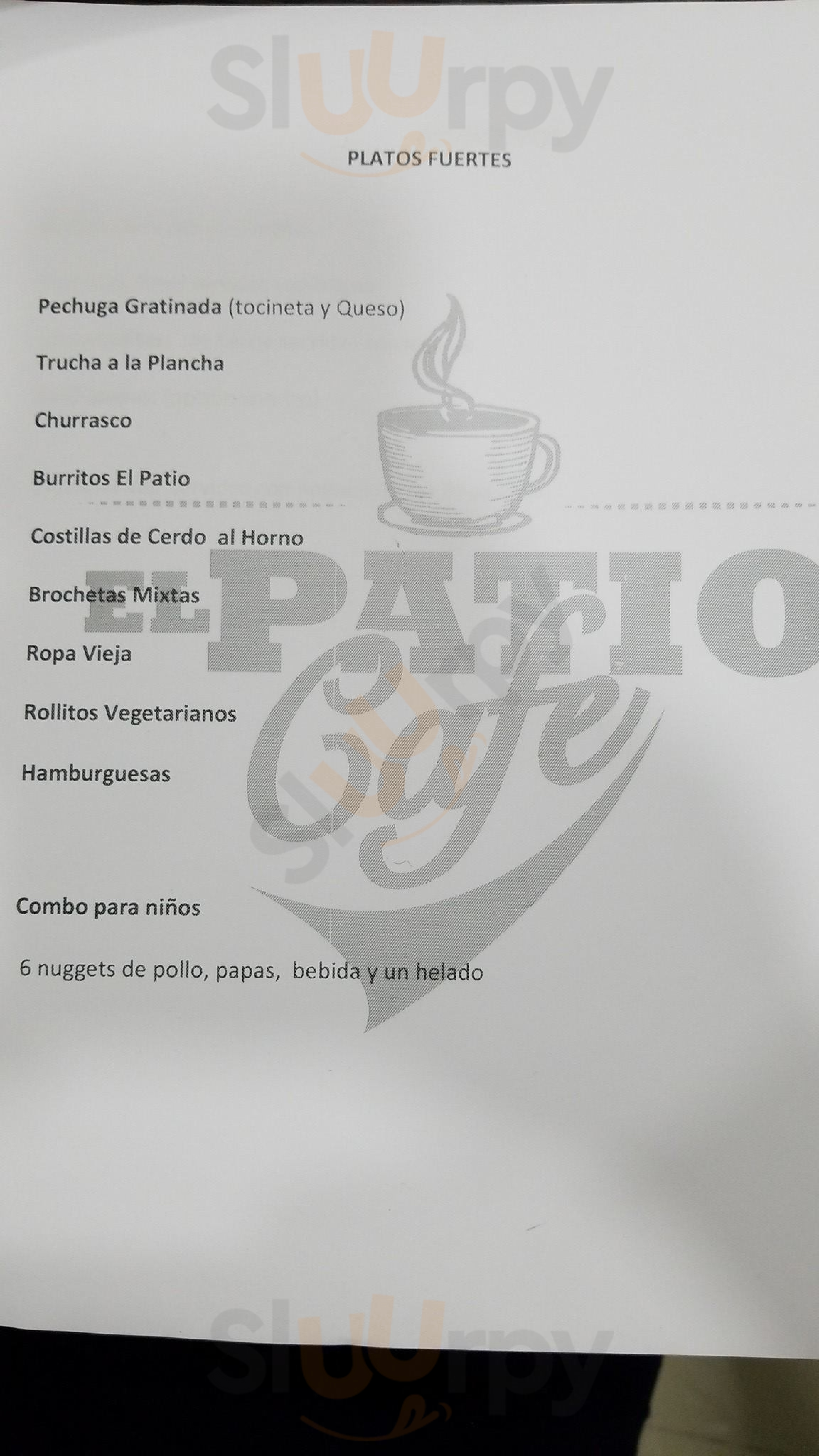 El Patio Cafe Quimbaya Menu - 1