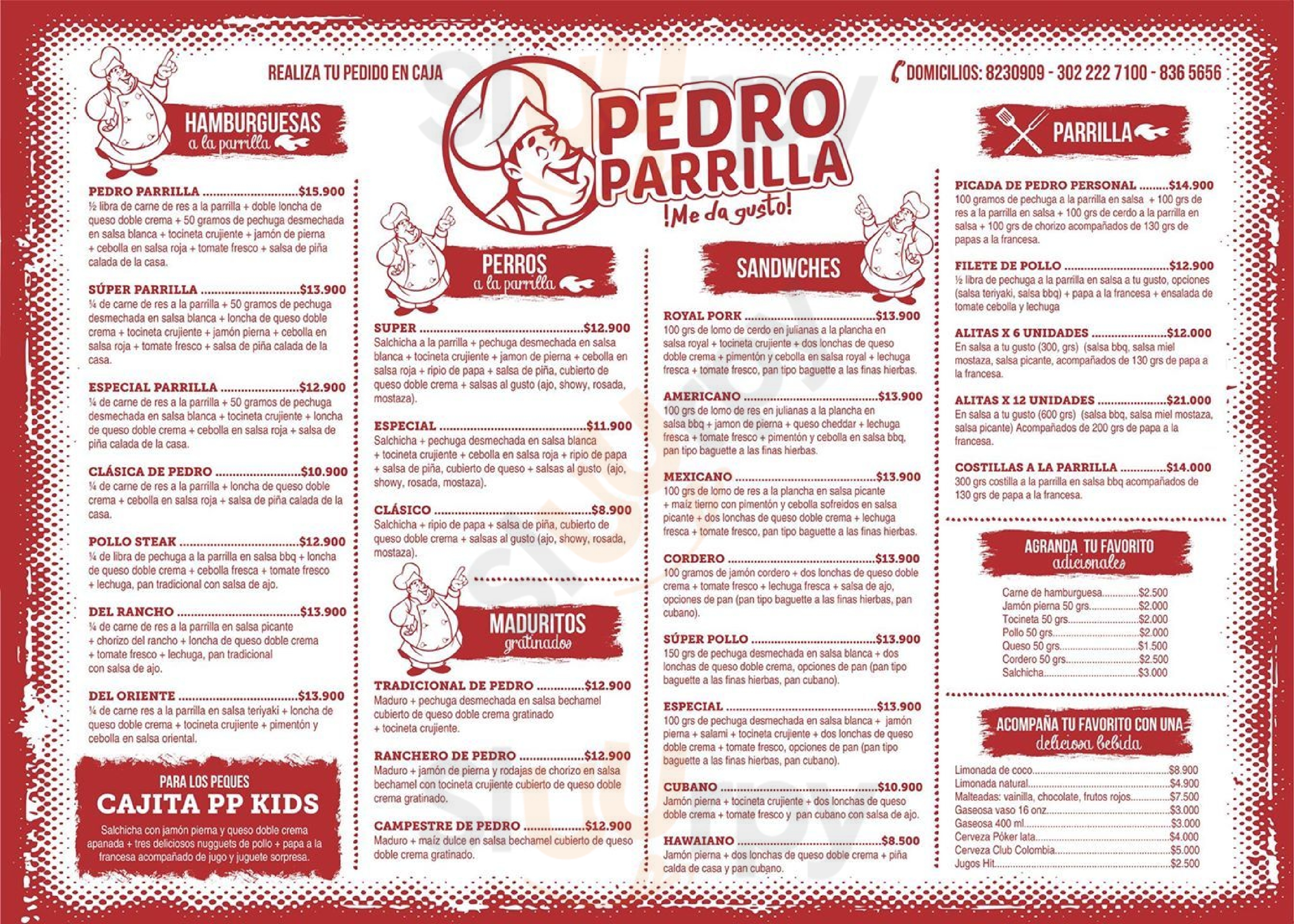 Pedro Parrilla Popayán Menu - 1