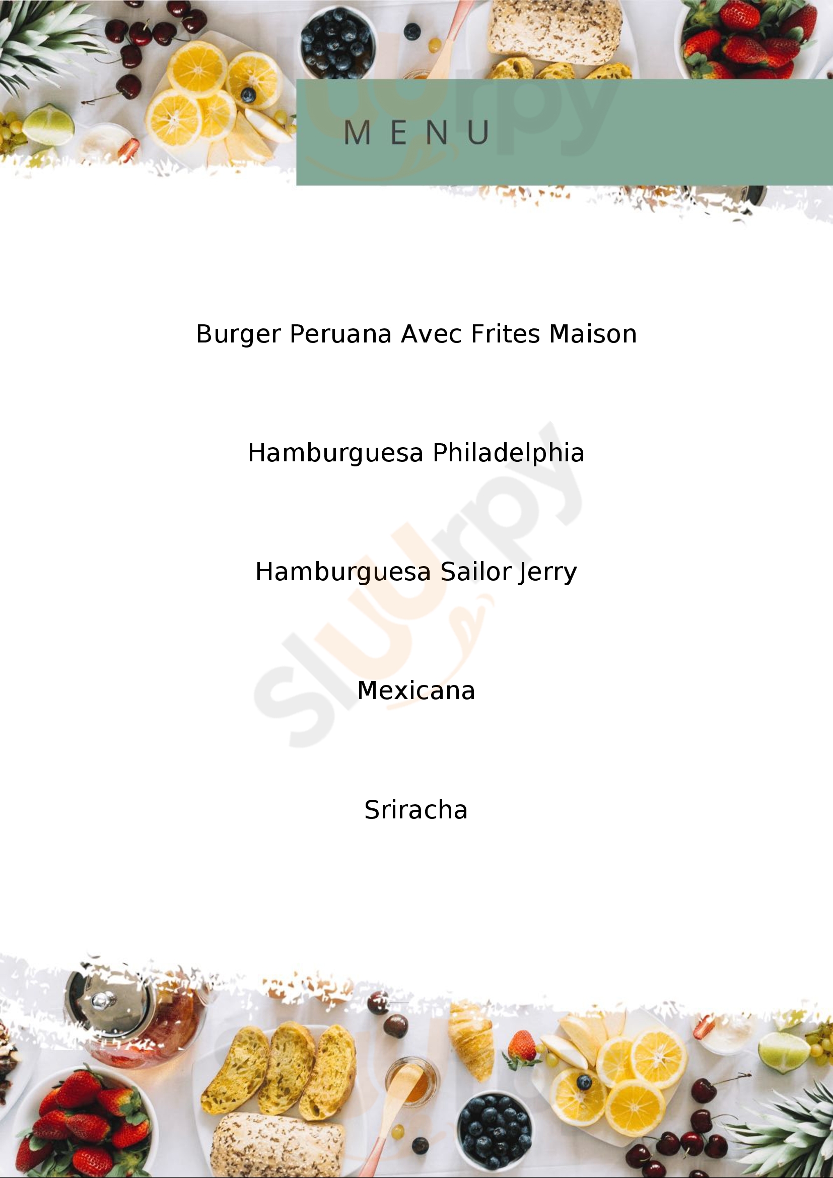 Menu Fuudies - Chef Burguer C.c Premium Plaza
