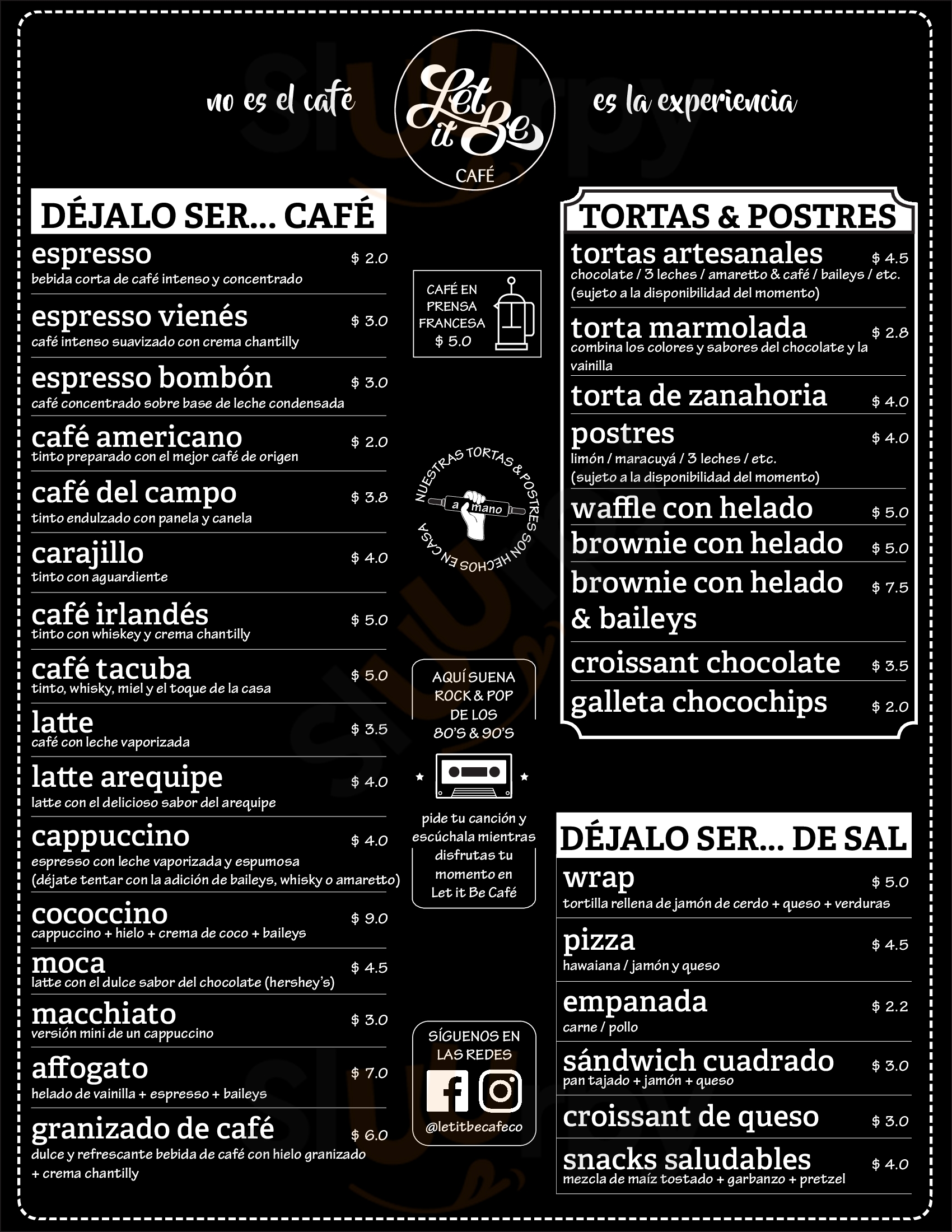 Let It Be Café Bogotá Menu - 1