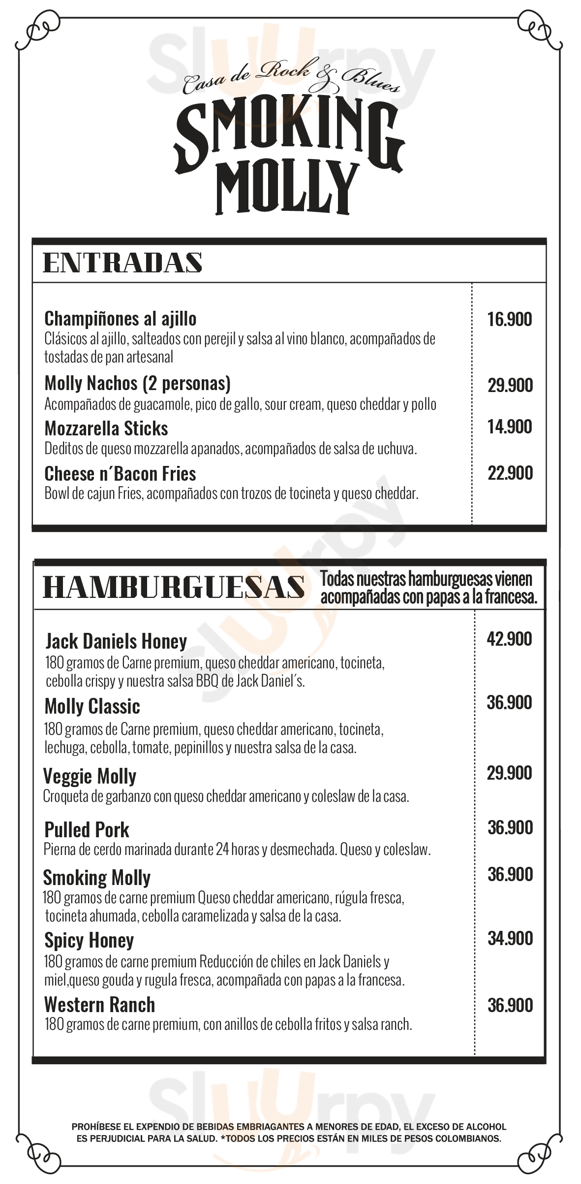 Smoking Molly Bogotá Menu - 1