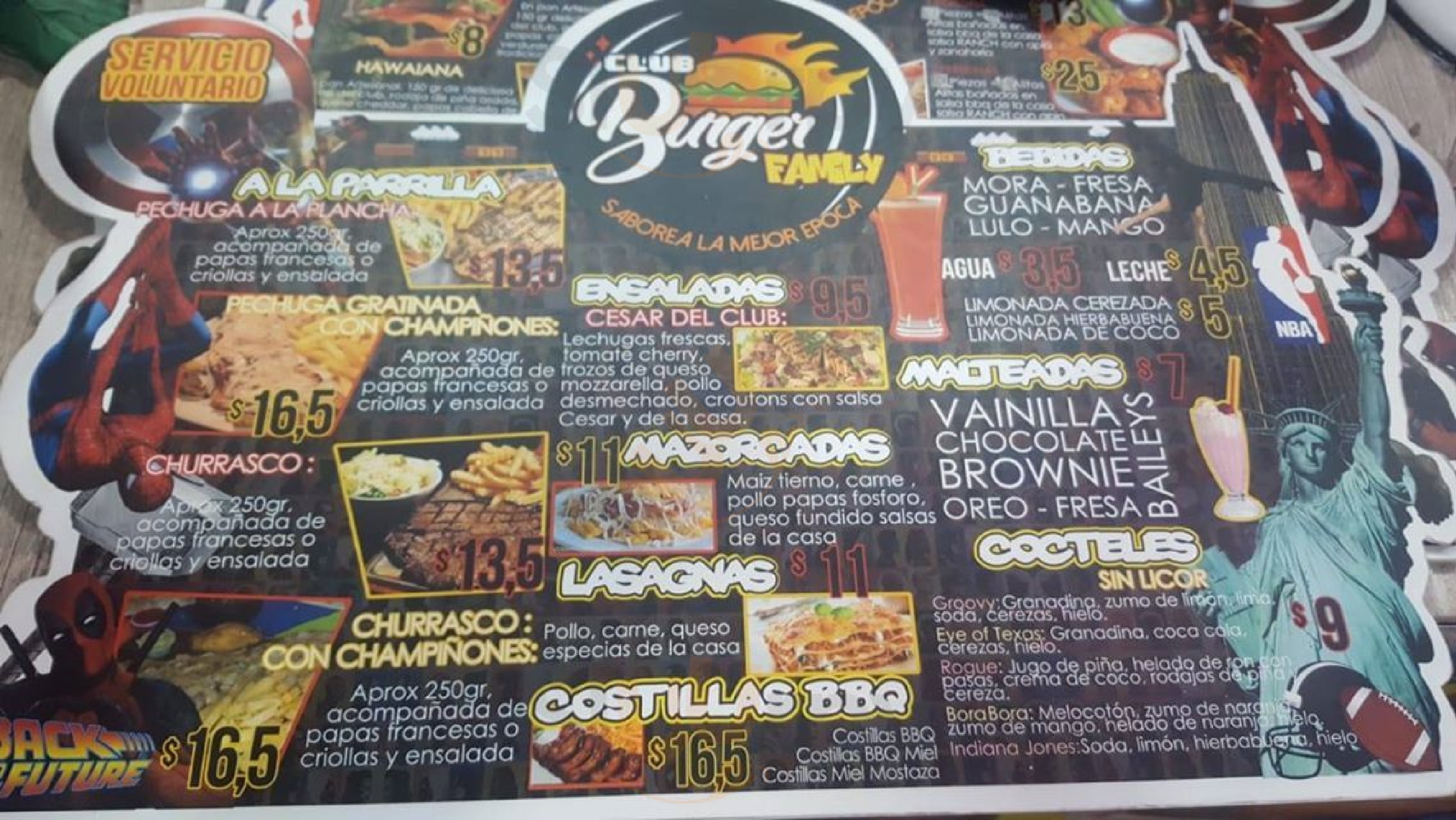 Club Burger Family Bogotá Menu - 1
