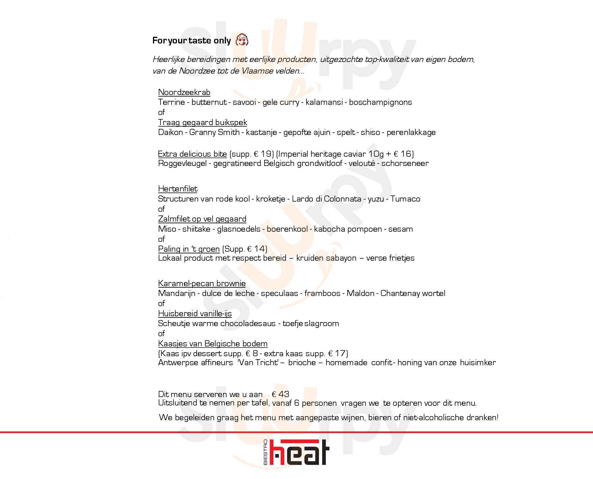 Biestro H-eat Bornem Menu - 1