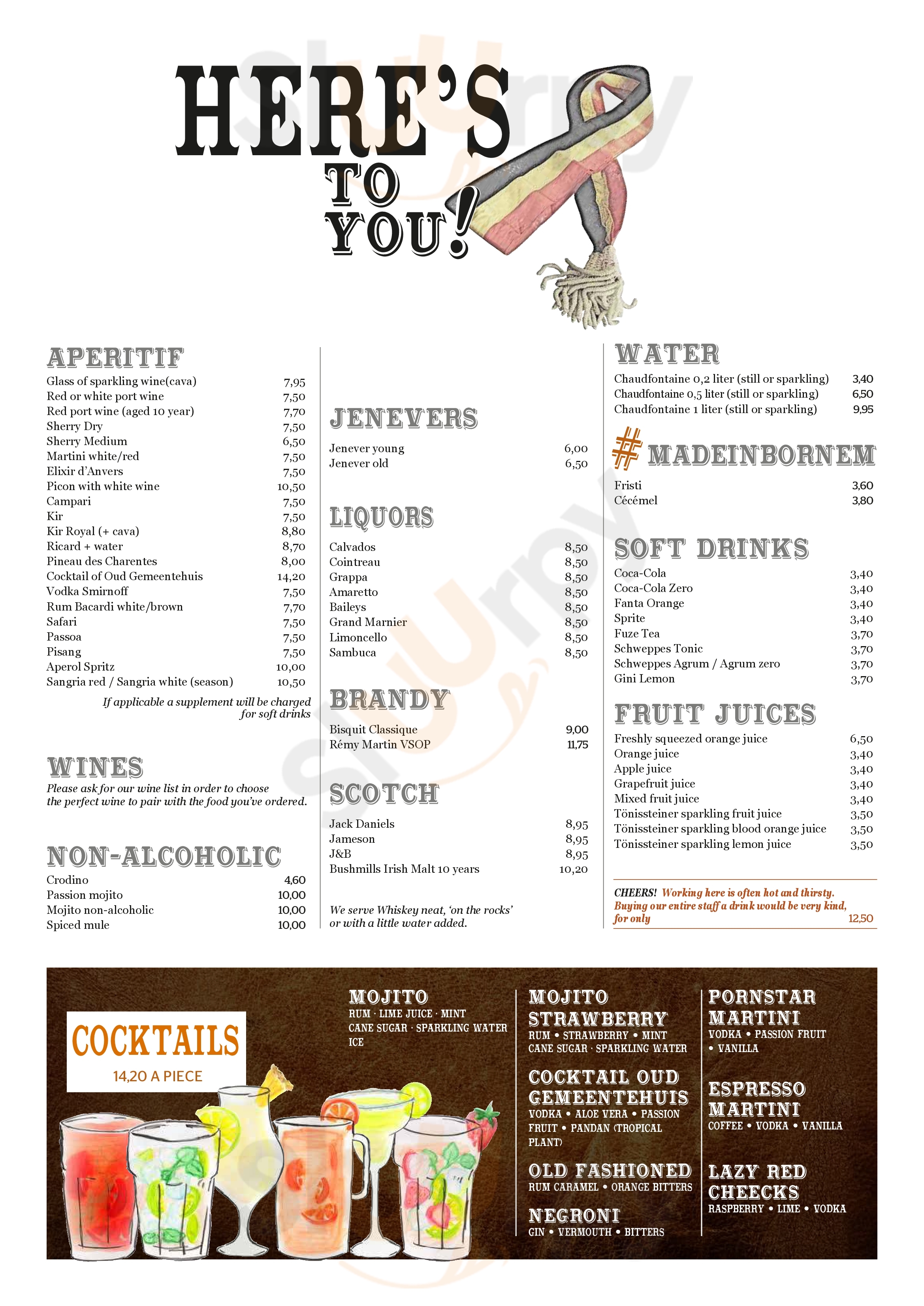 Taverne Oud Gemeentehuis Bornem Menu - 1