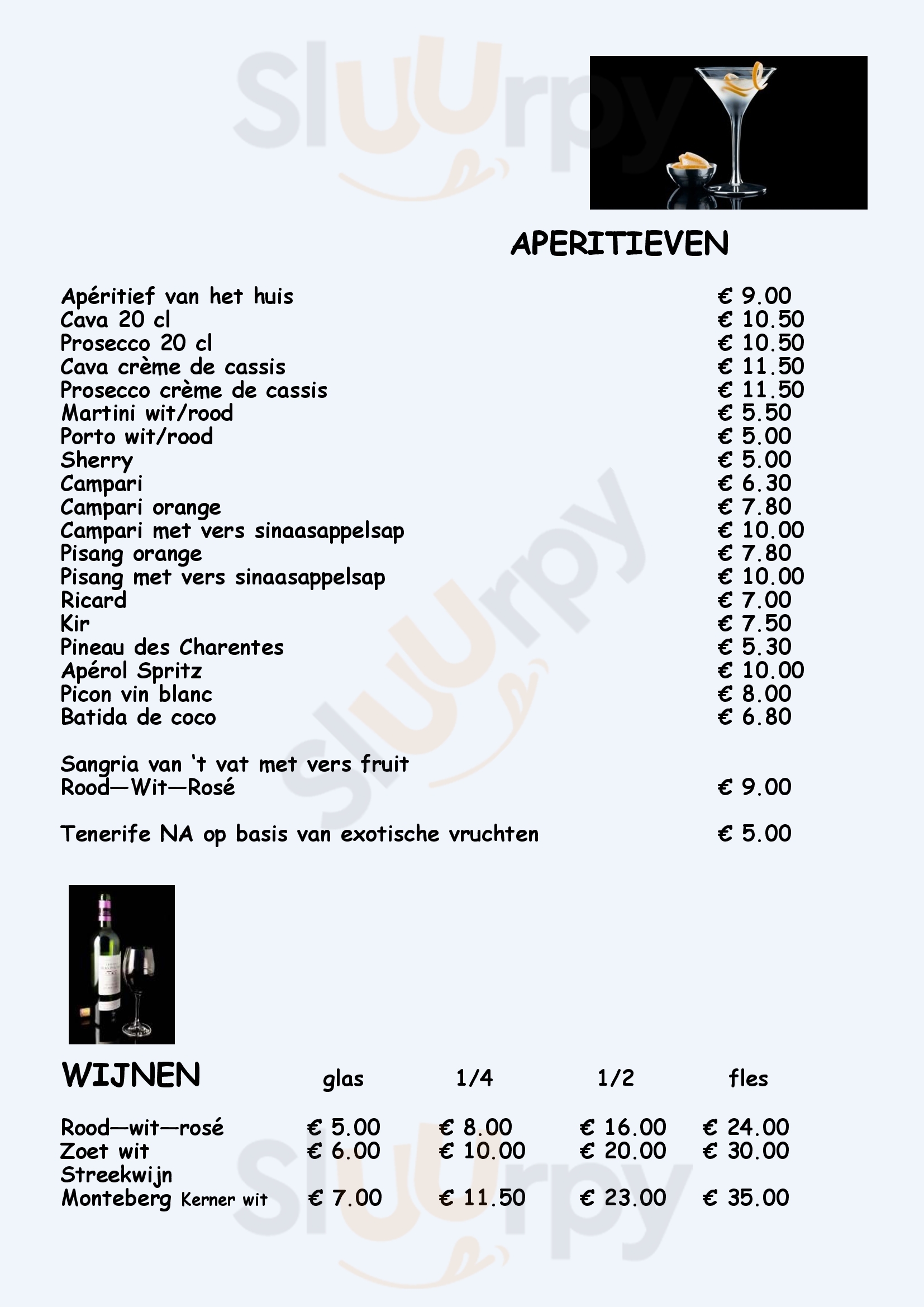 Tearoom 't Bretoentje Westende Menu - 1