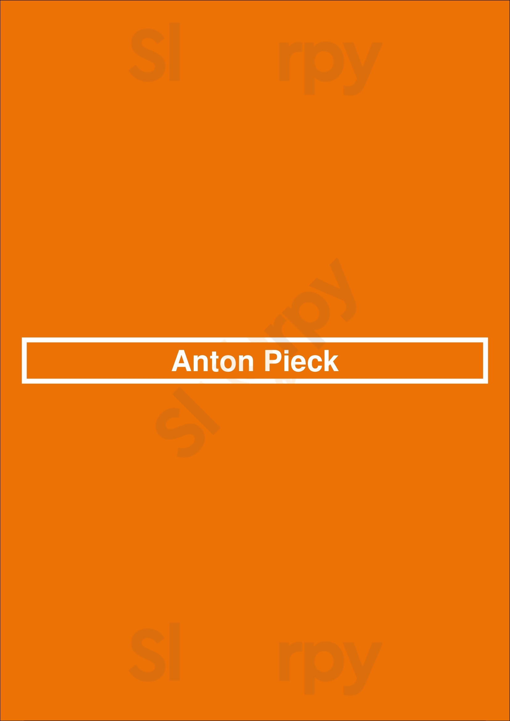Anton Pieck Zaventem Menu - 1