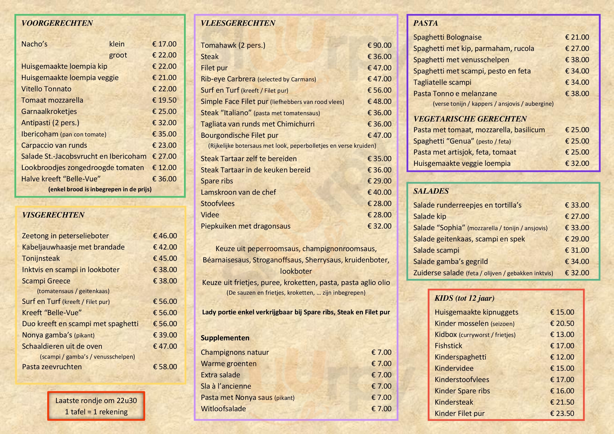 Spork Heusden-Zolder Menu - 1