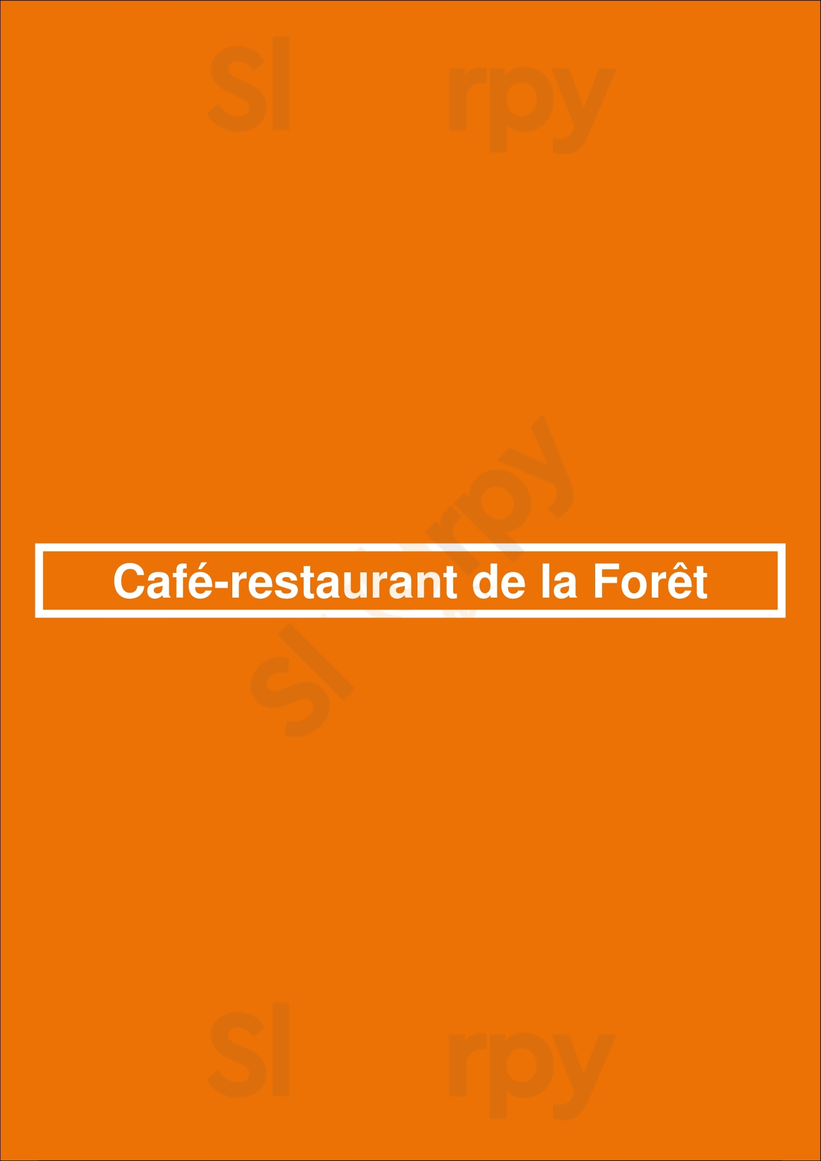 Café-restaurant De La Forêt Overijse Menu - 1