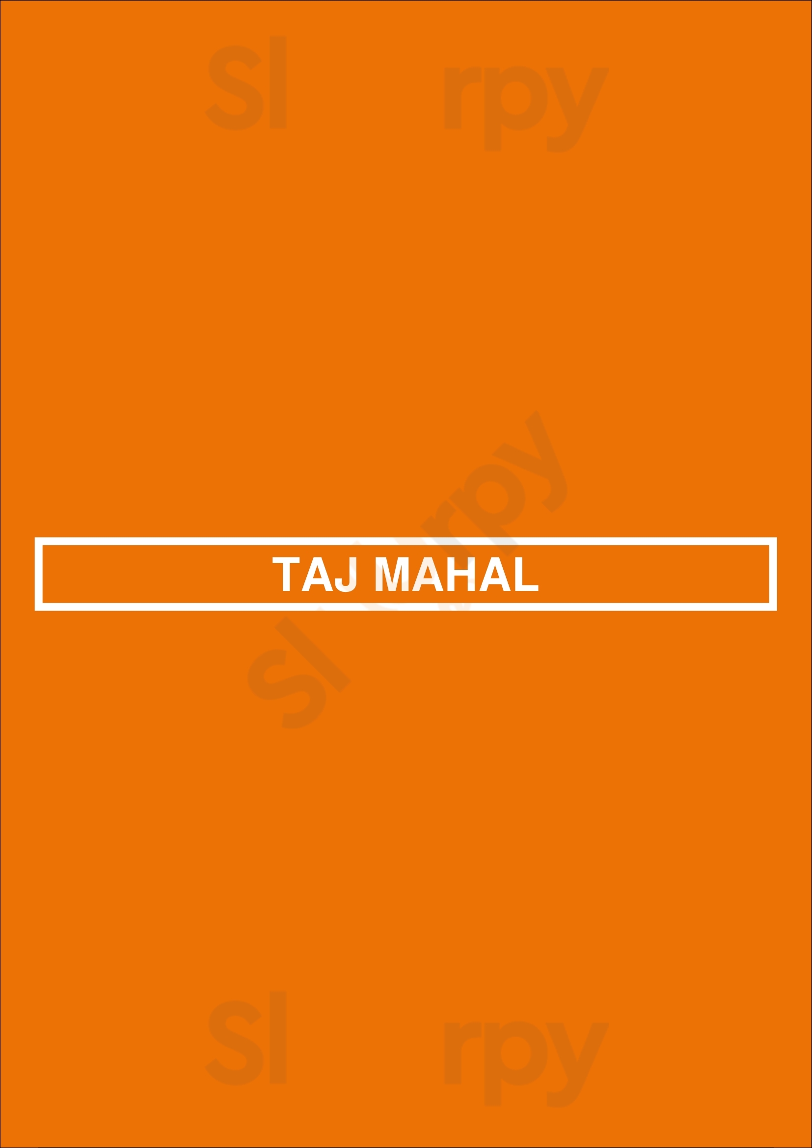 Taj Mahal Braine-l'Alleud Menu - 1