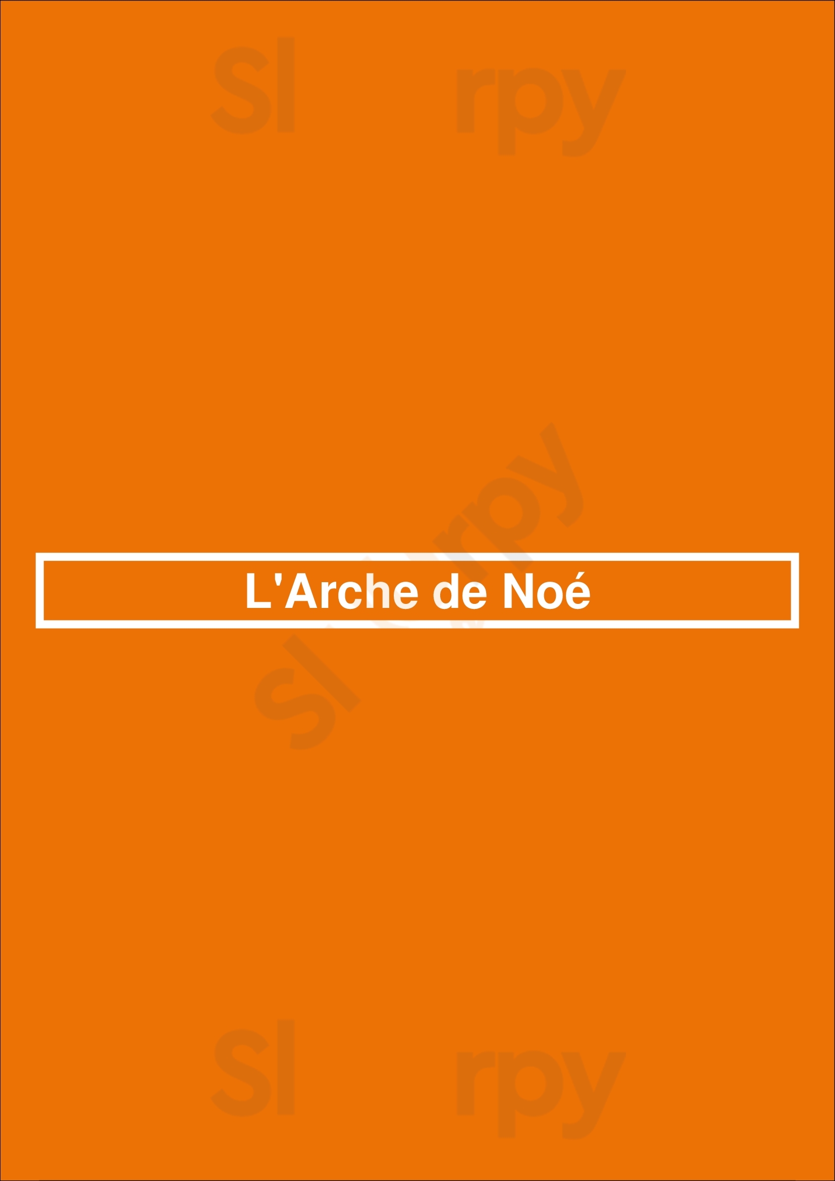 L'arche De Noé Tournai Menu - 1