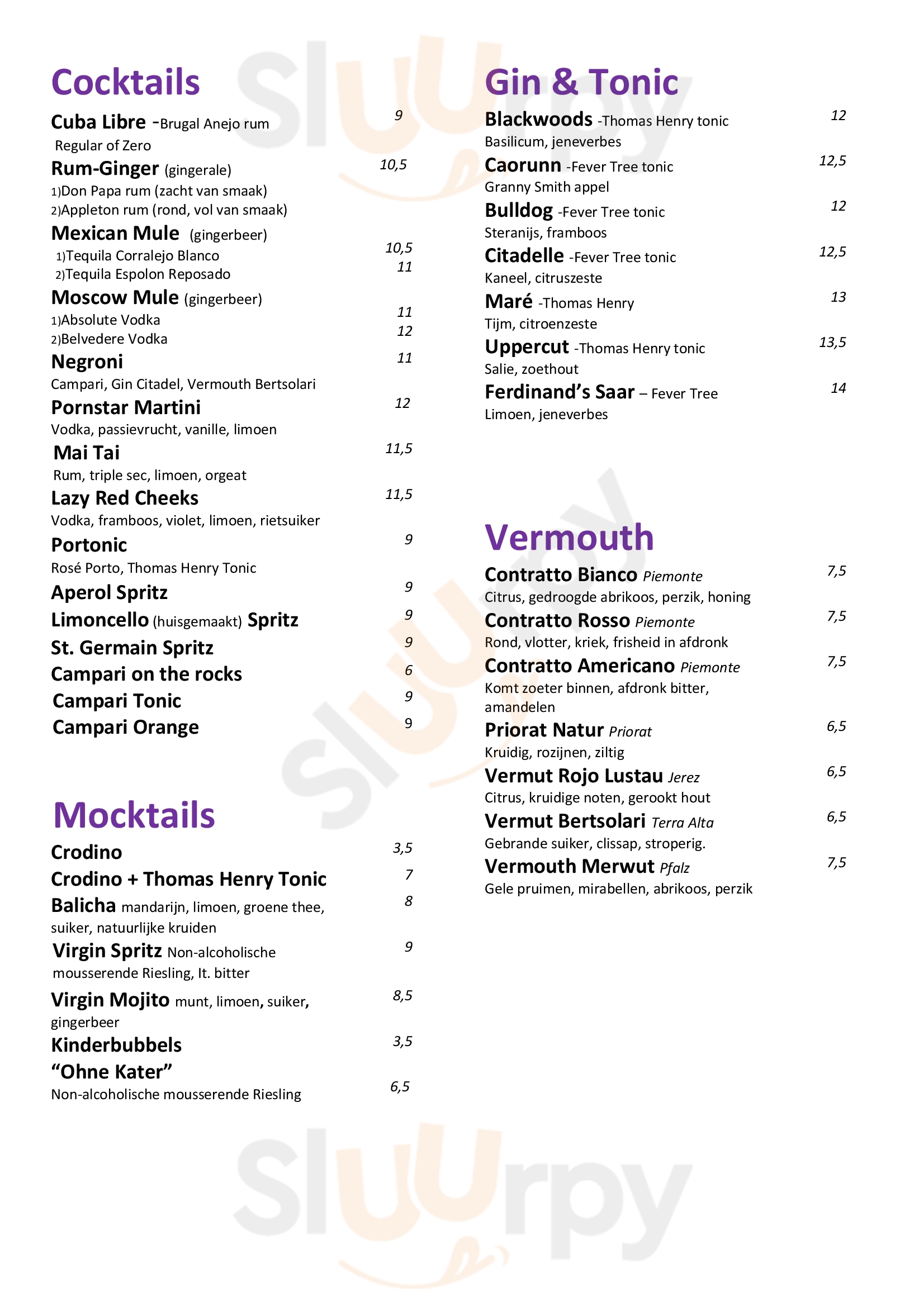 Winebar Dito Hasselt Menu - 1