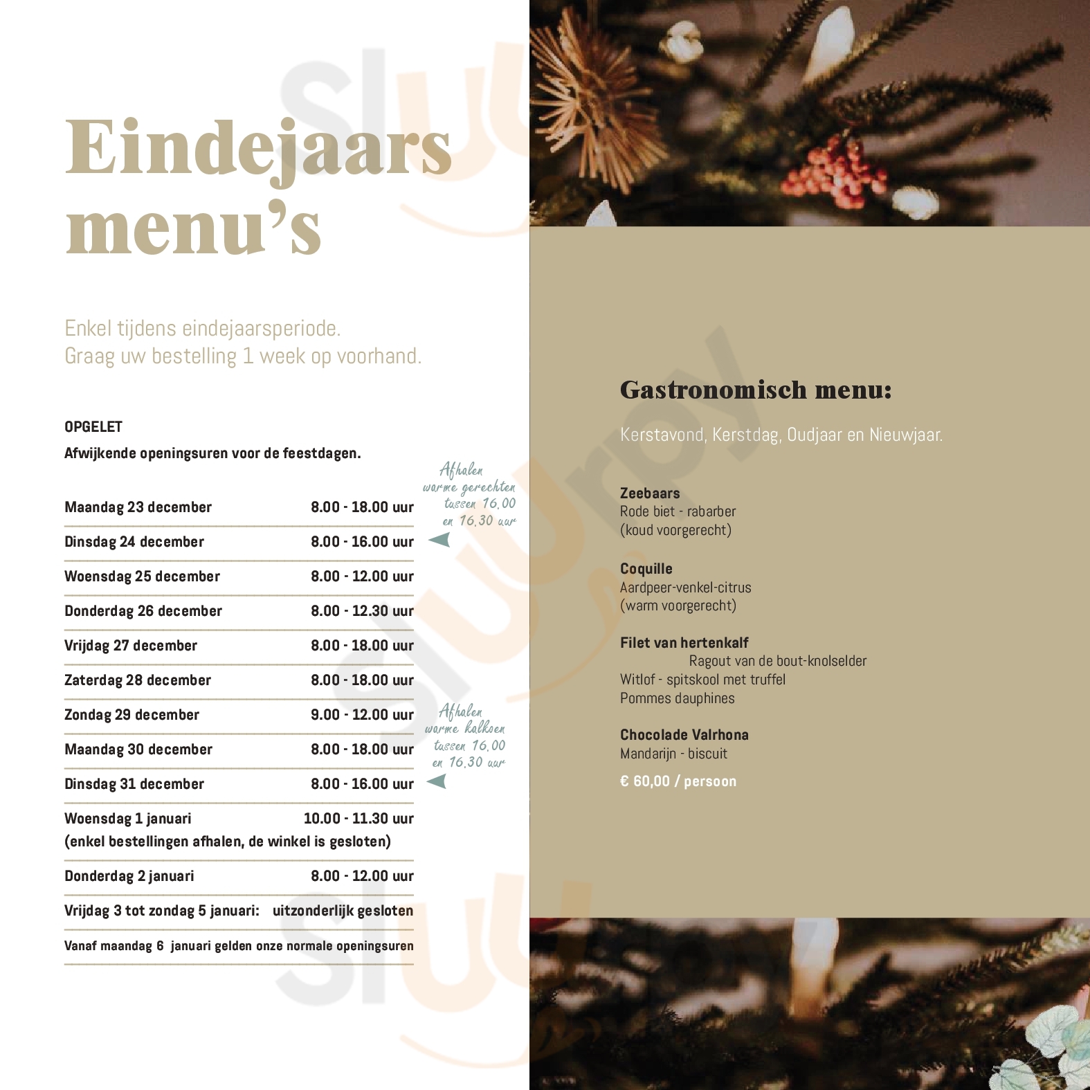 Main Menu - Hof Ter Molen