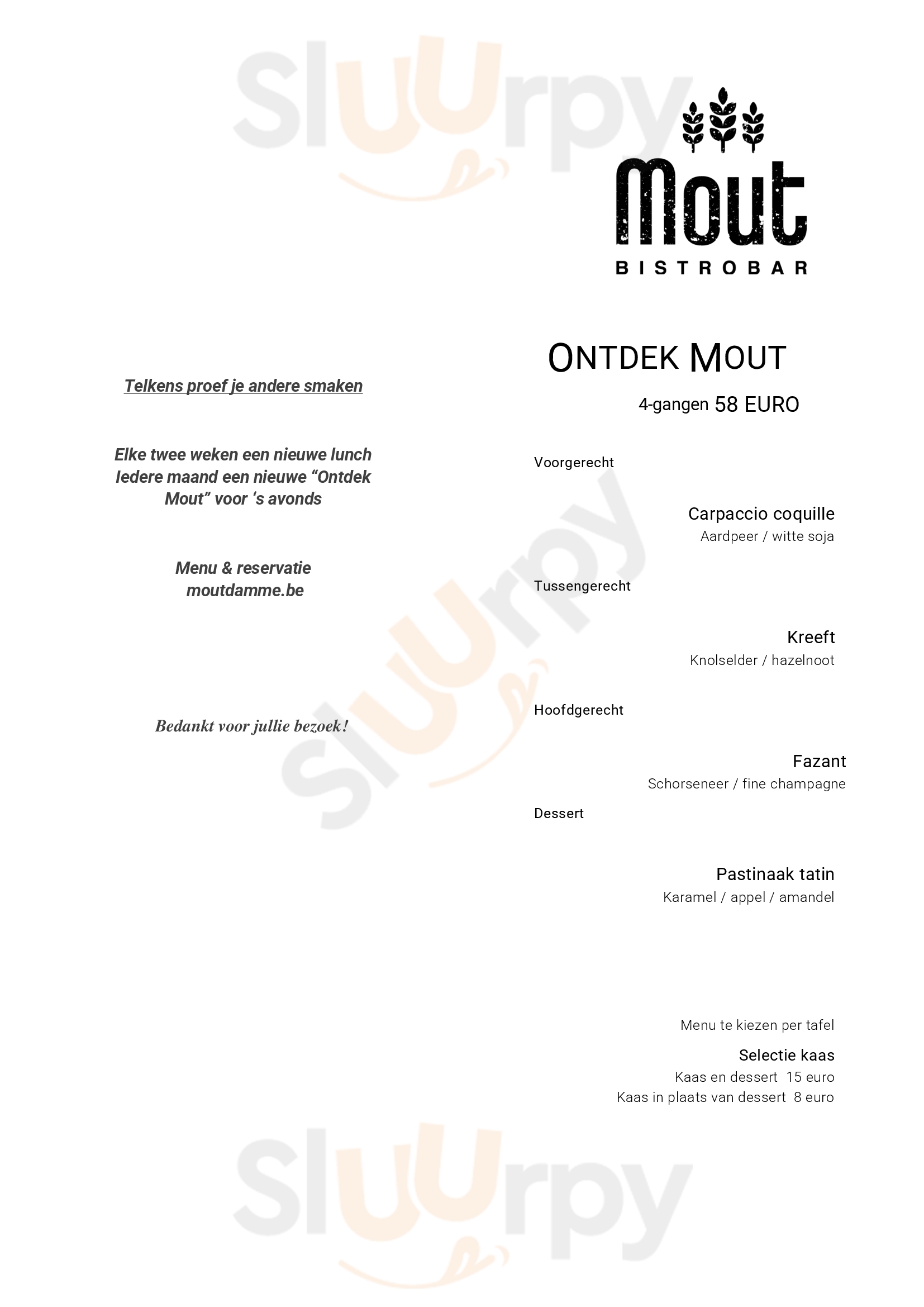 Mout Damme Menu - 1