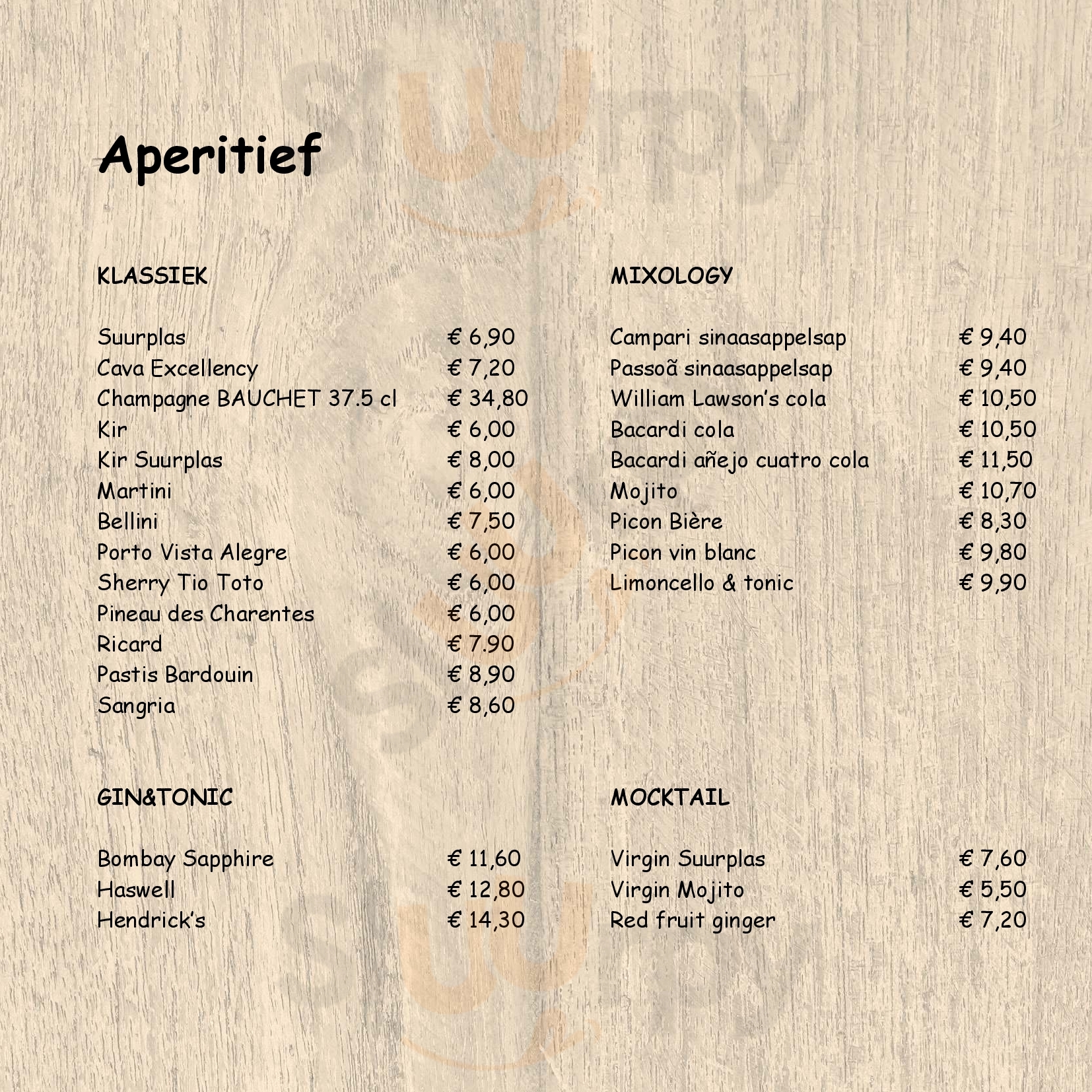 Suurplas Roeselare Menu - 1