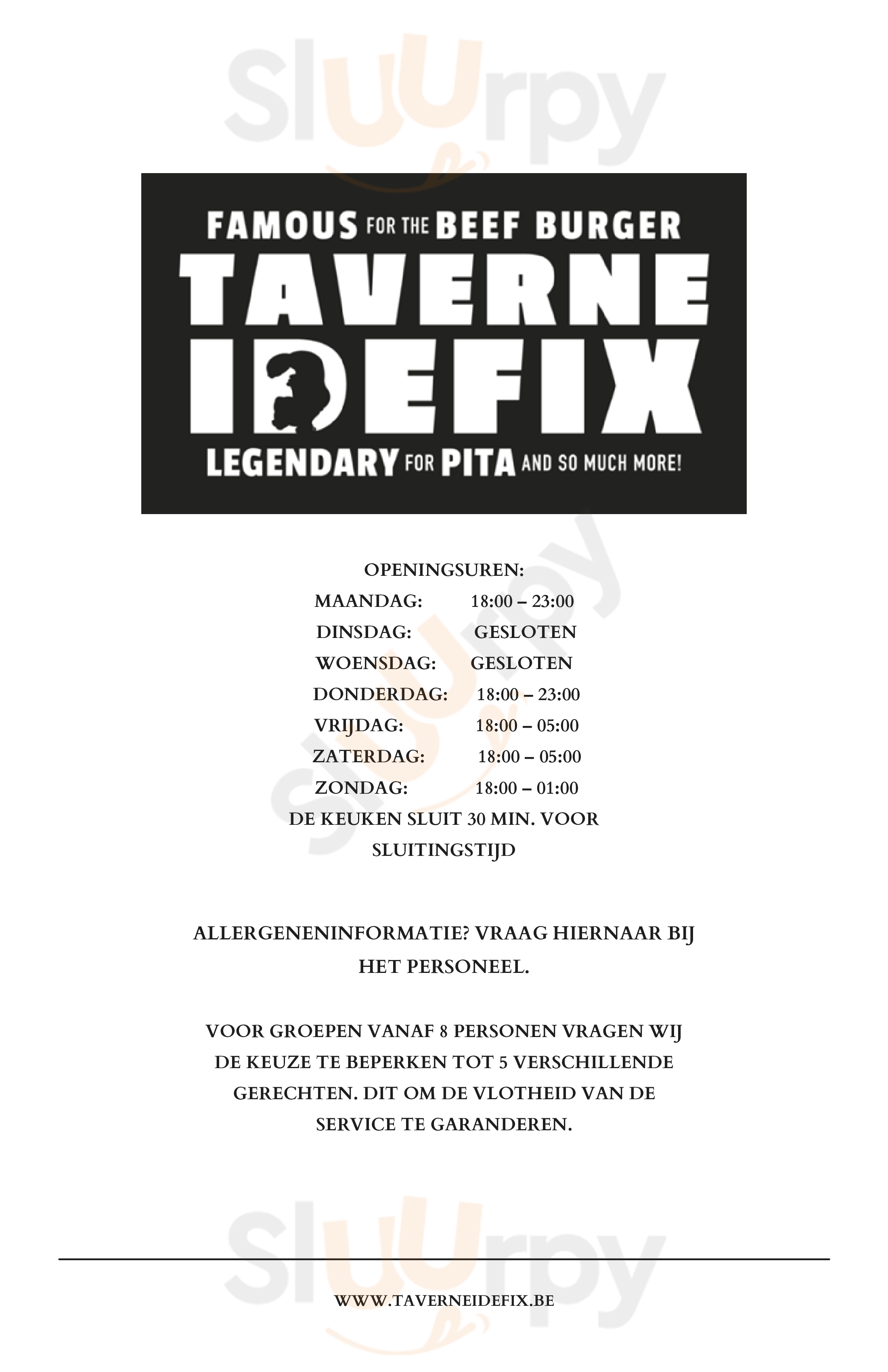 Idefix Ninove Menu - 1