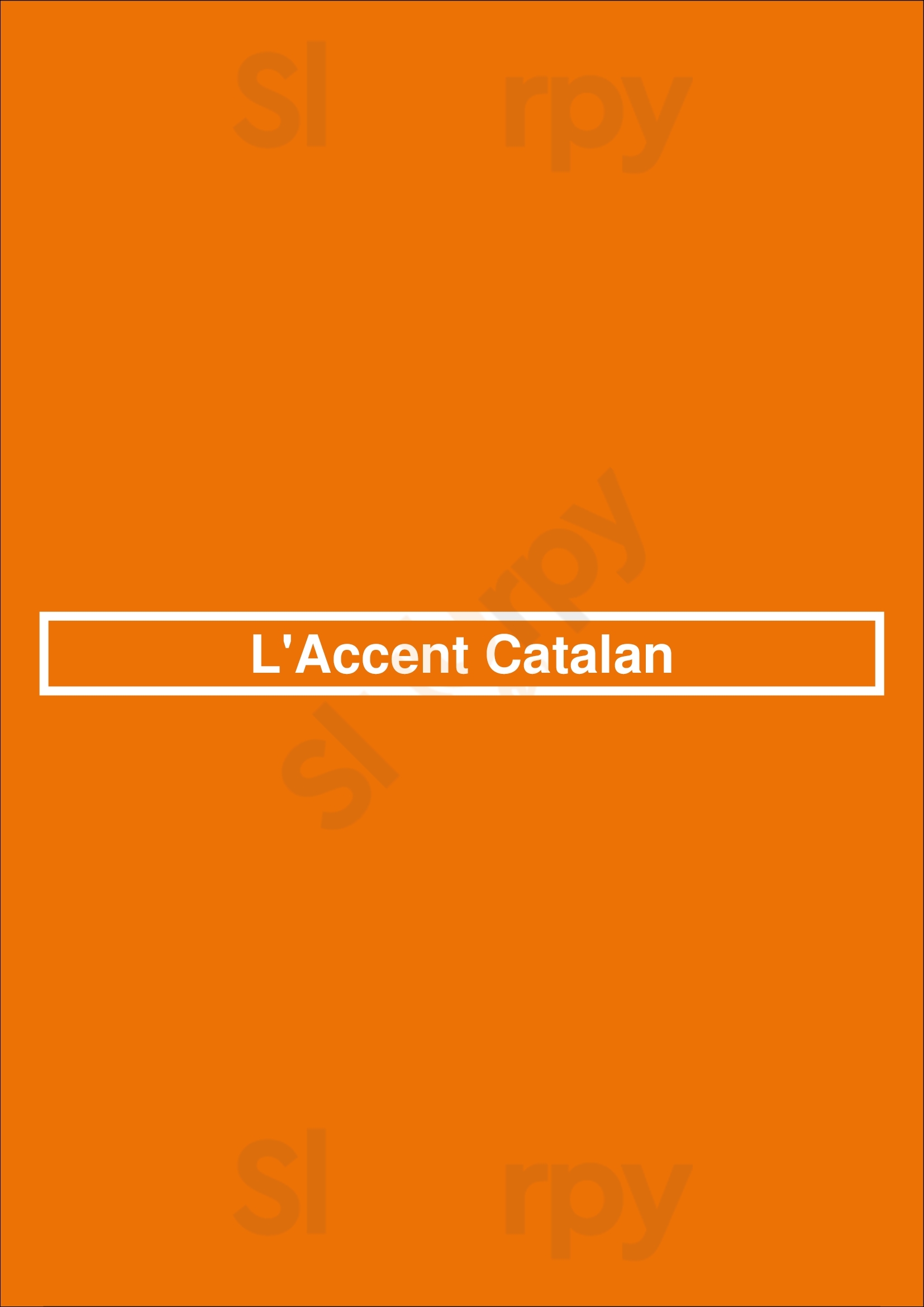 L'accent Catalan Waterloo Menu - 1