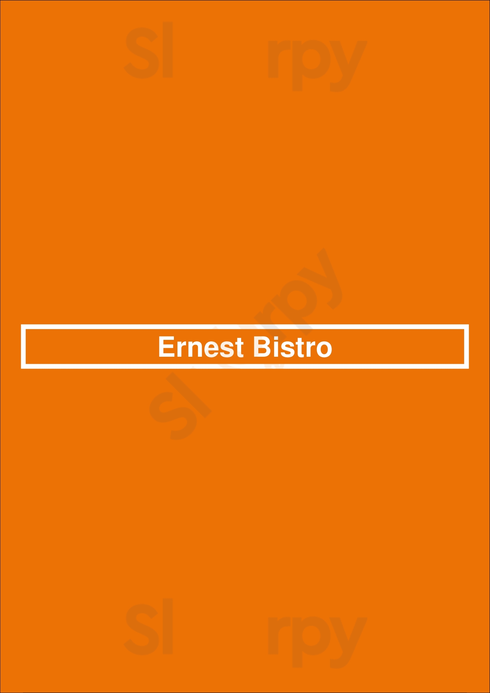 Ernest Bistro Anvers Menu - 1
