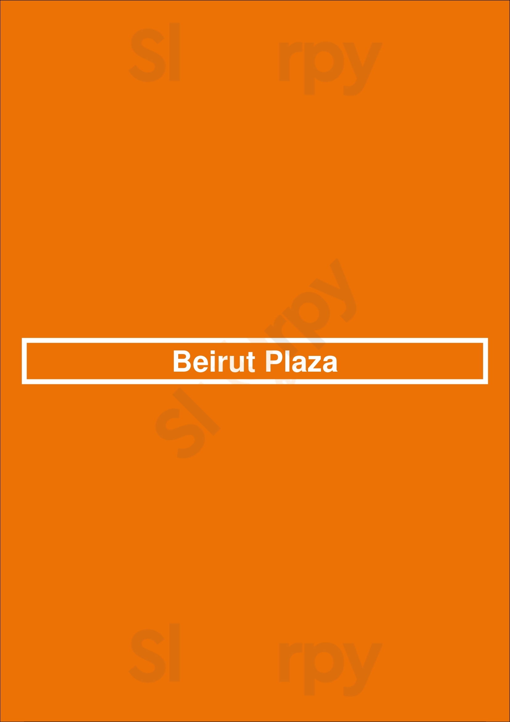 Beirut Plaza Wavre Menu - 1
