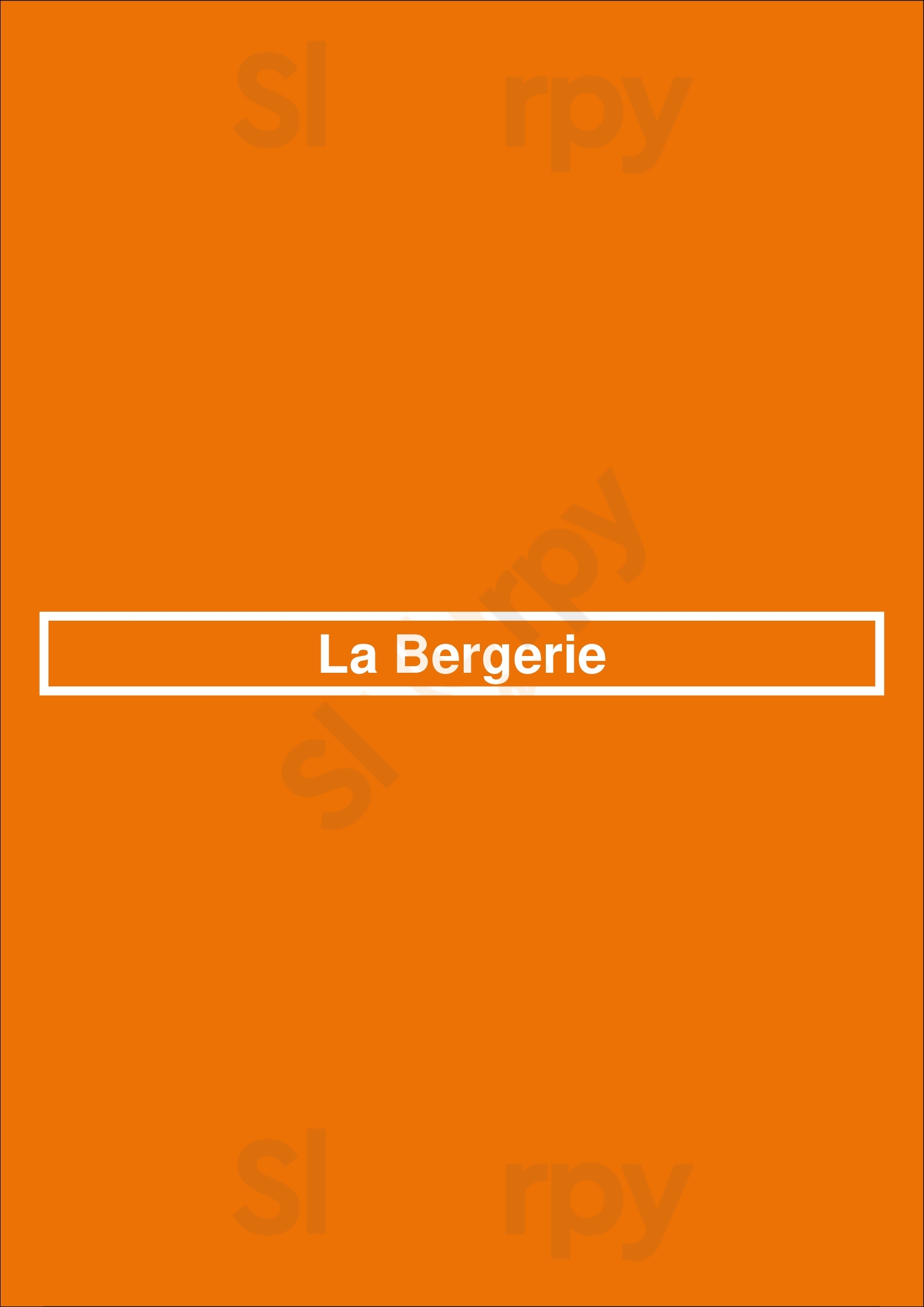 La Bergerie Mons Menu - 1