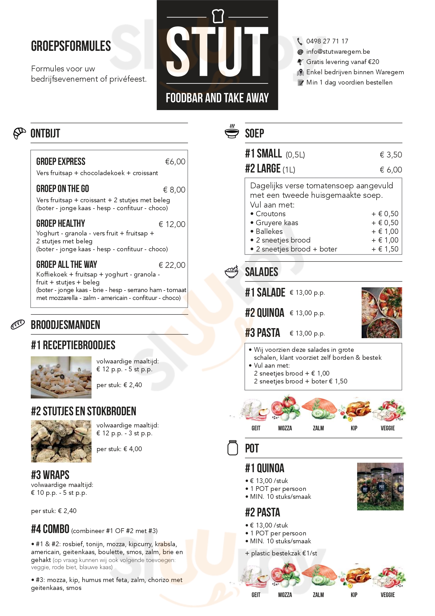 Stut Waregem Menu - 1