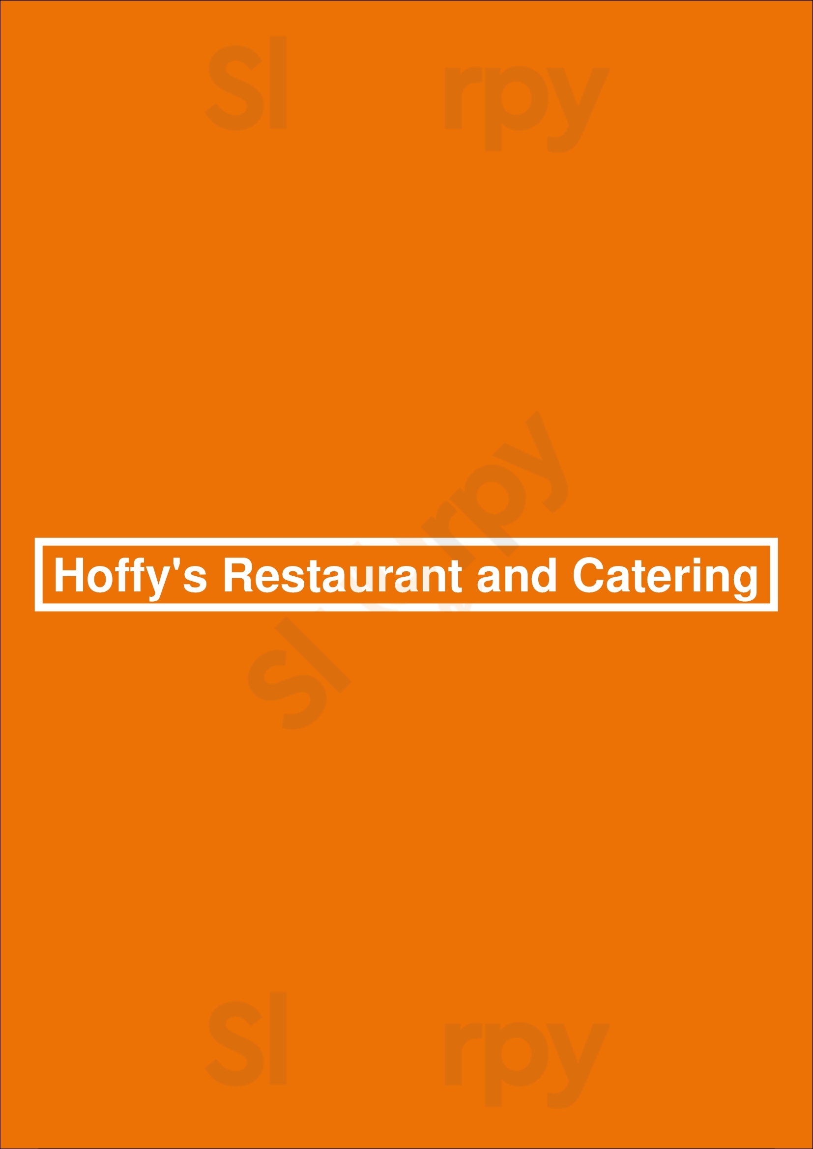 Hoffy's Restaurant And Catering Anvers Menu - 1