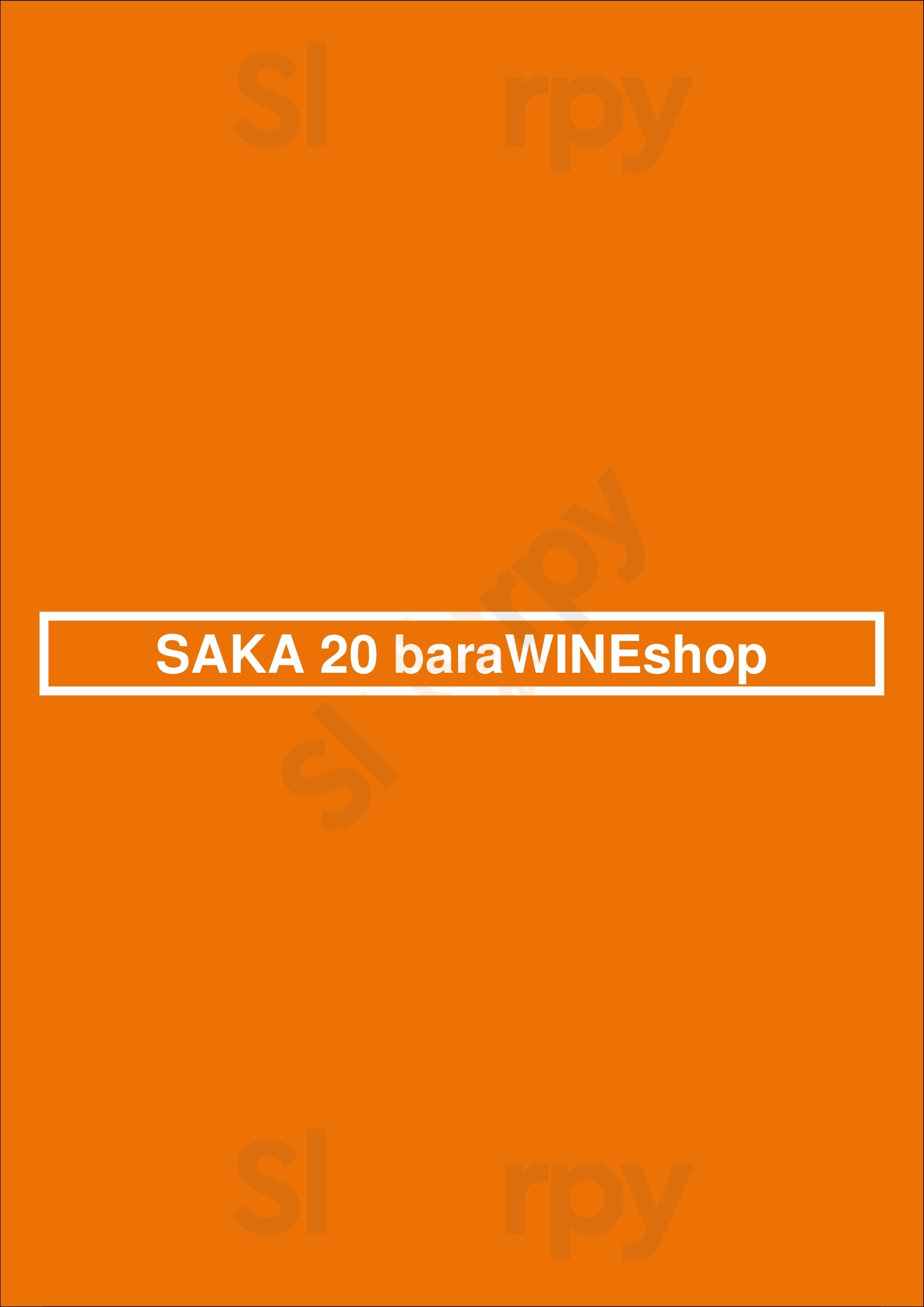 Saka 20 Barawineshop Charleroi Menu - 1