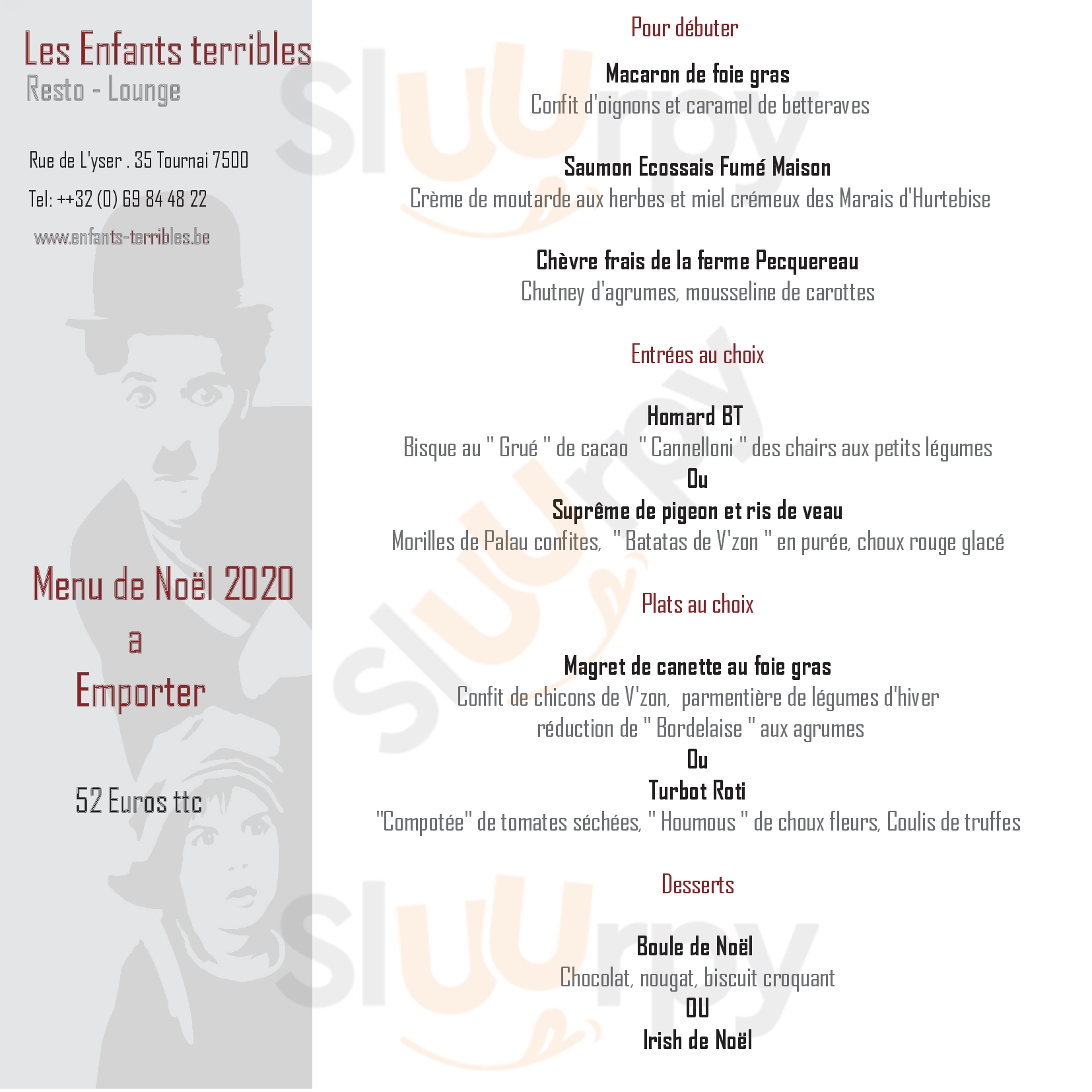 Les Enfants Terribles Tournai Menu - 1
