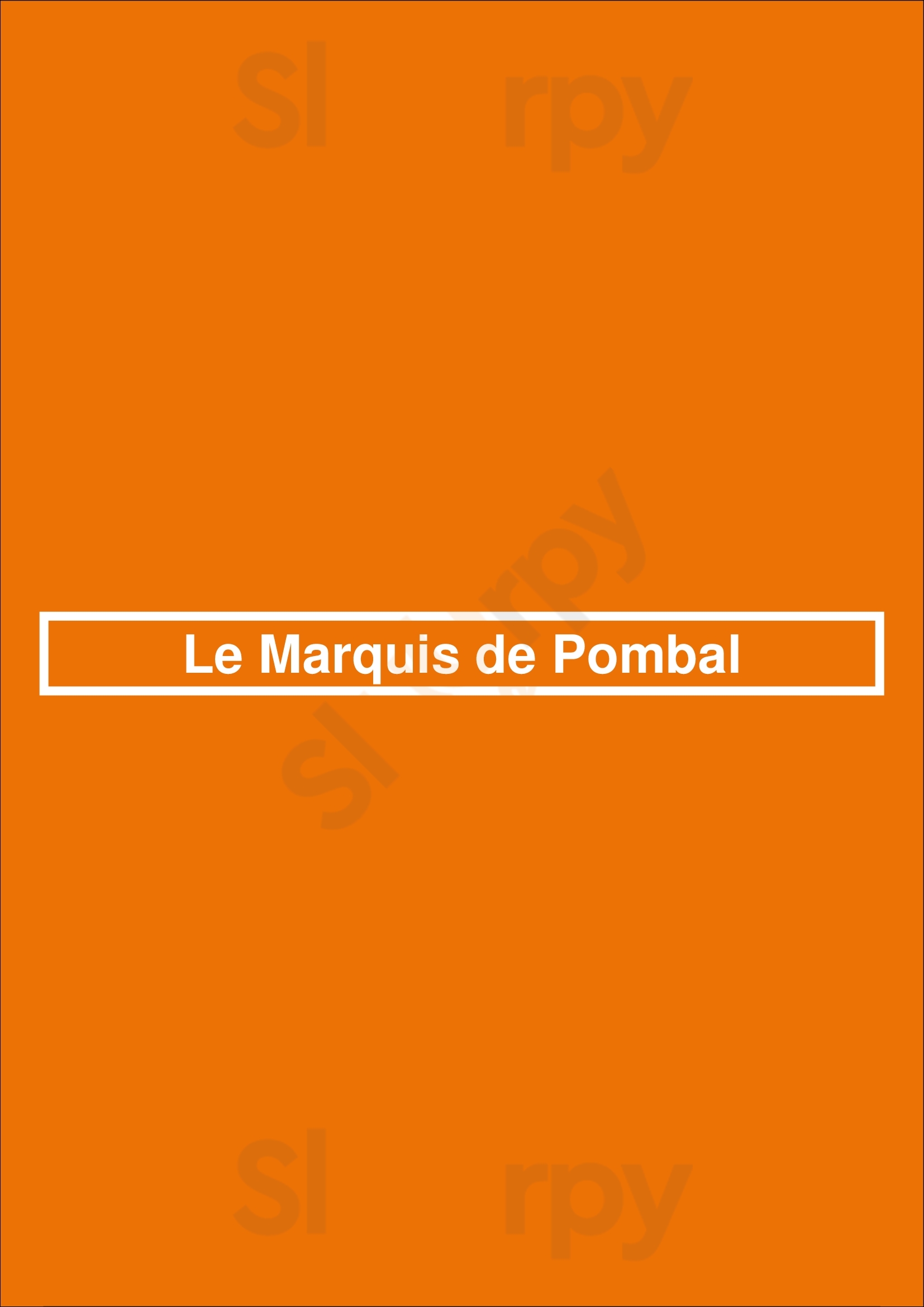 Le Marquis De Pombal Waterloo Menu - 1