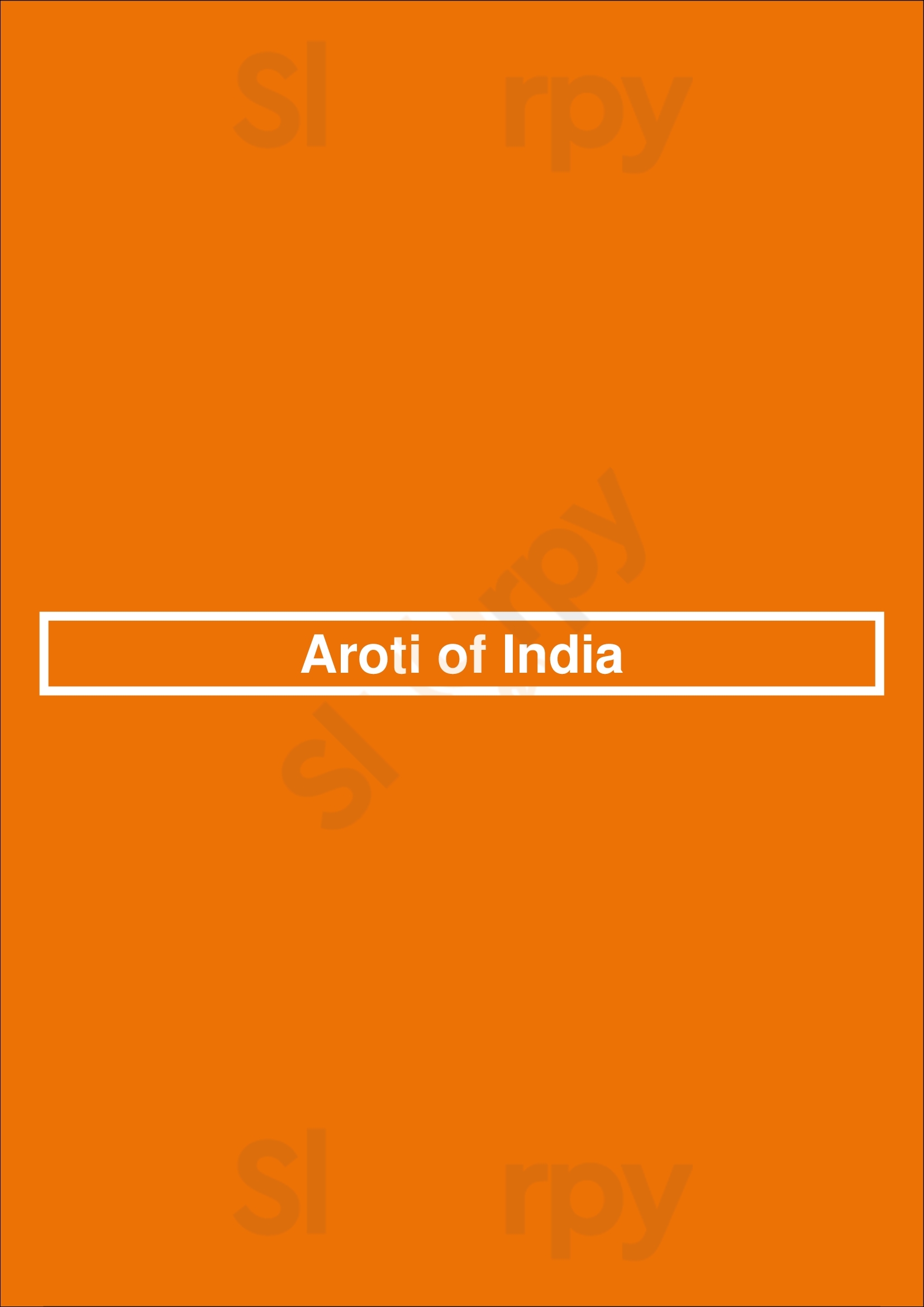 Aroti Of India Nivelles Menu - 1