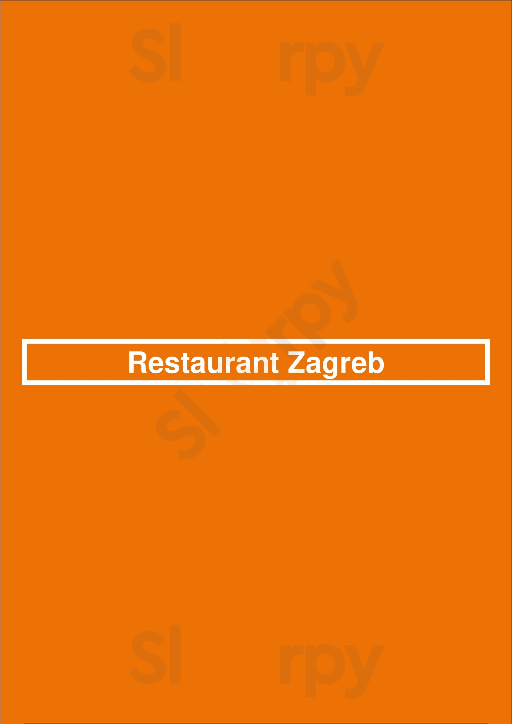 Restaurant Zagreb Anvers Menu - 1