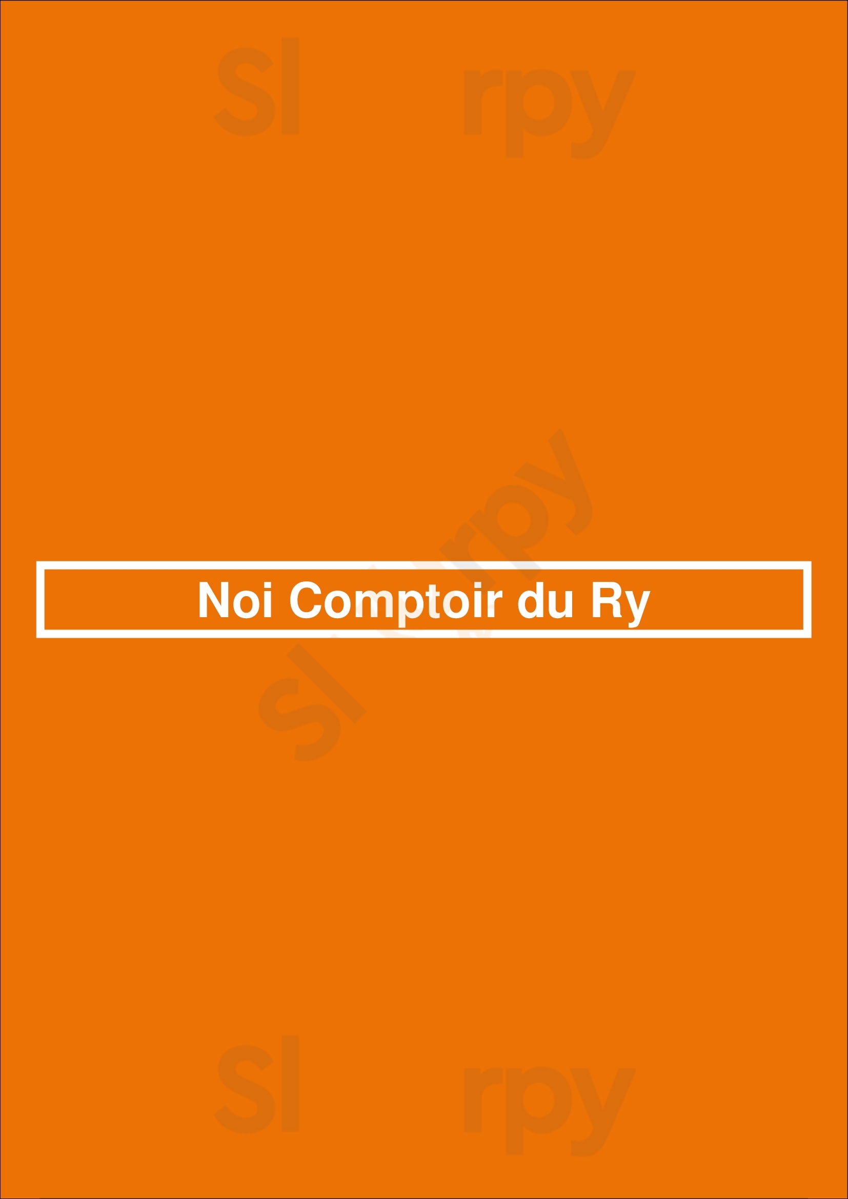 Noi Comptoir Du Ry Wavre Menu - 1
