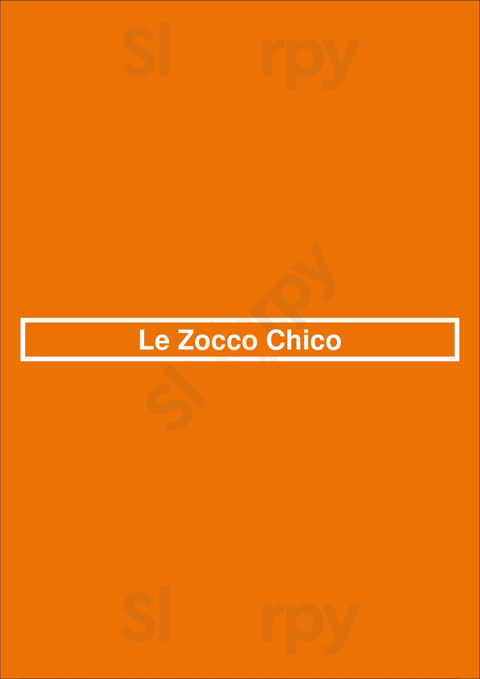 Le Zocco Chico Liège Menu - 1