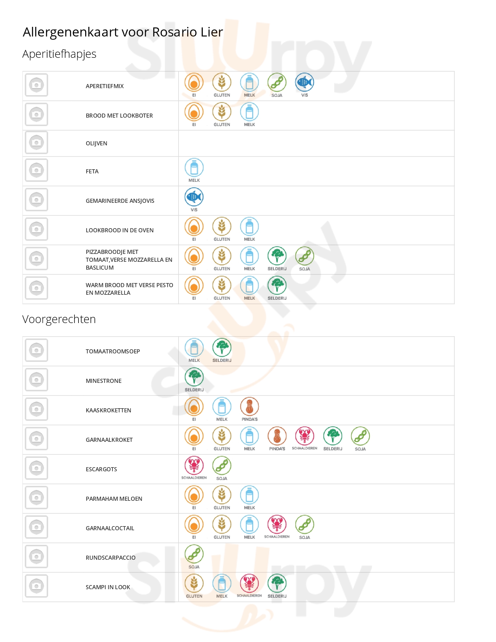 Ristaurante Rosario Schoten Menu - 1