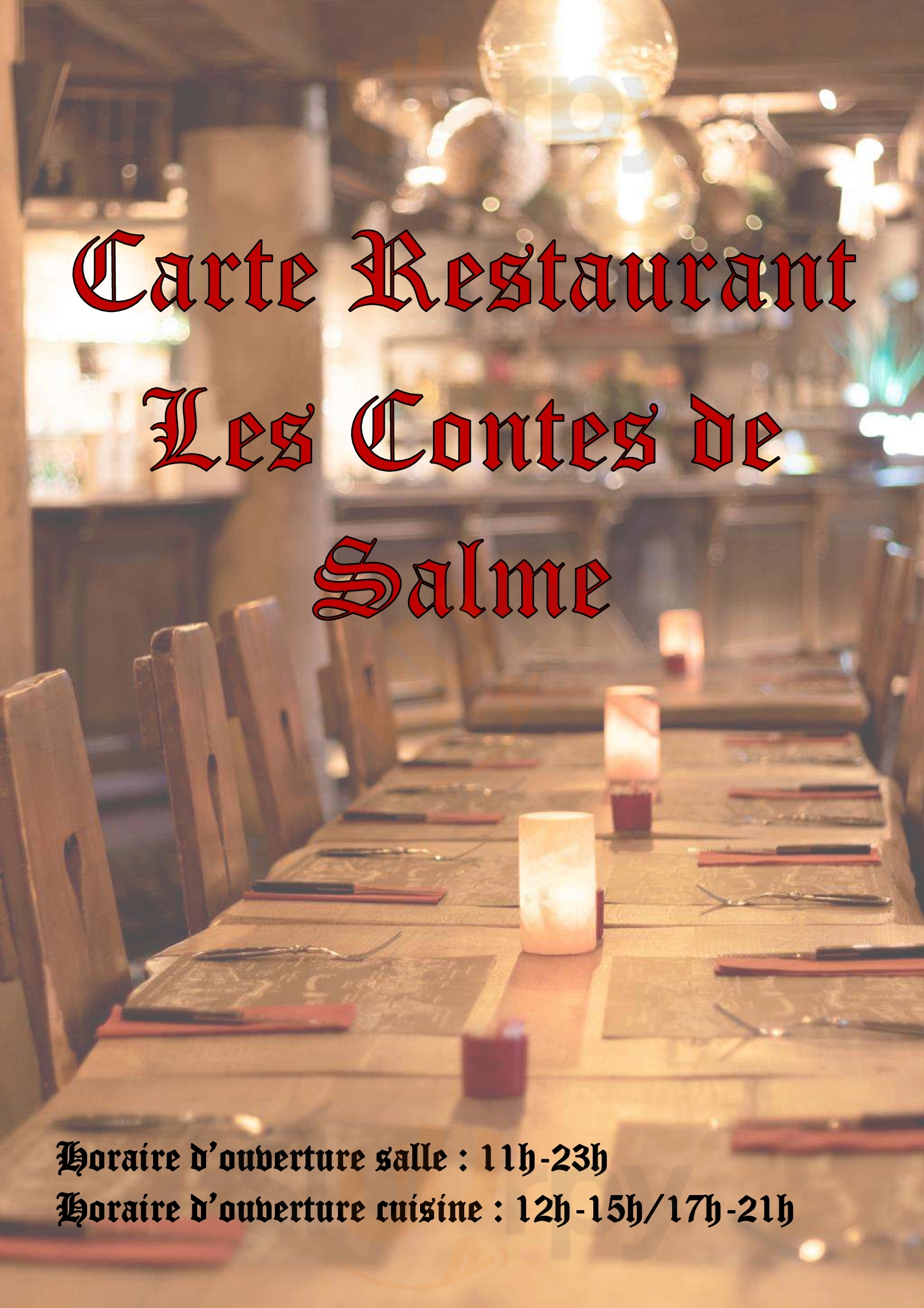 Contes De Salme Vielsalm Menu - 1