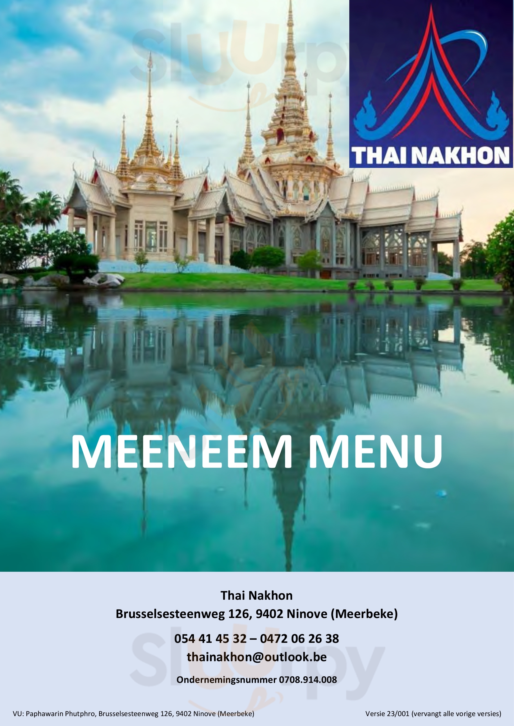 Thai Nakhon Ninove Menu - 1