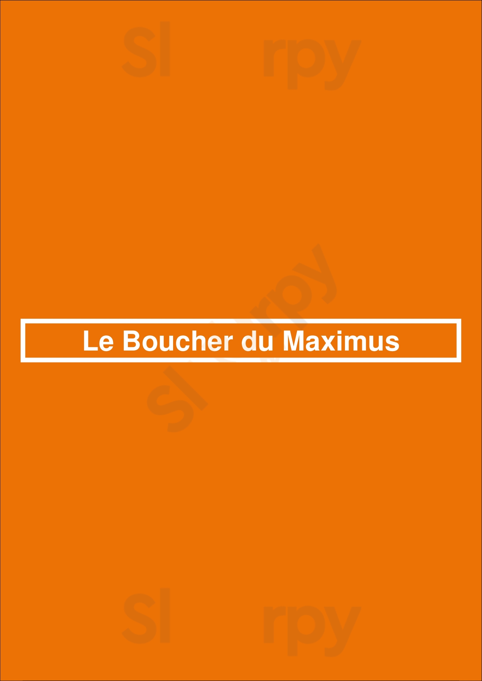 Le Boucher Du Maximus Waterloo Menu - 1