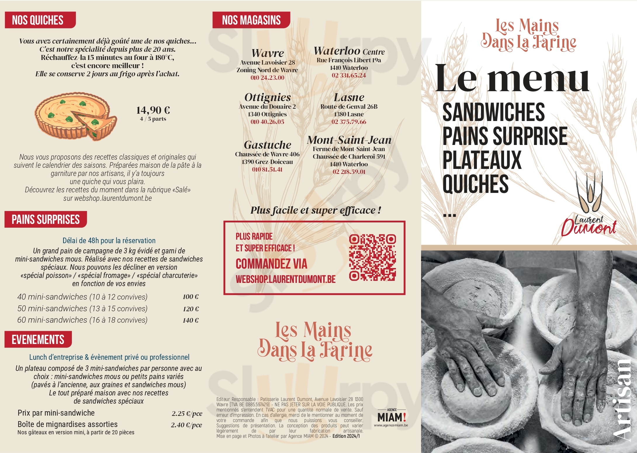 Laurent Dumont - Boulanger Patissier Wavre Menu - 1