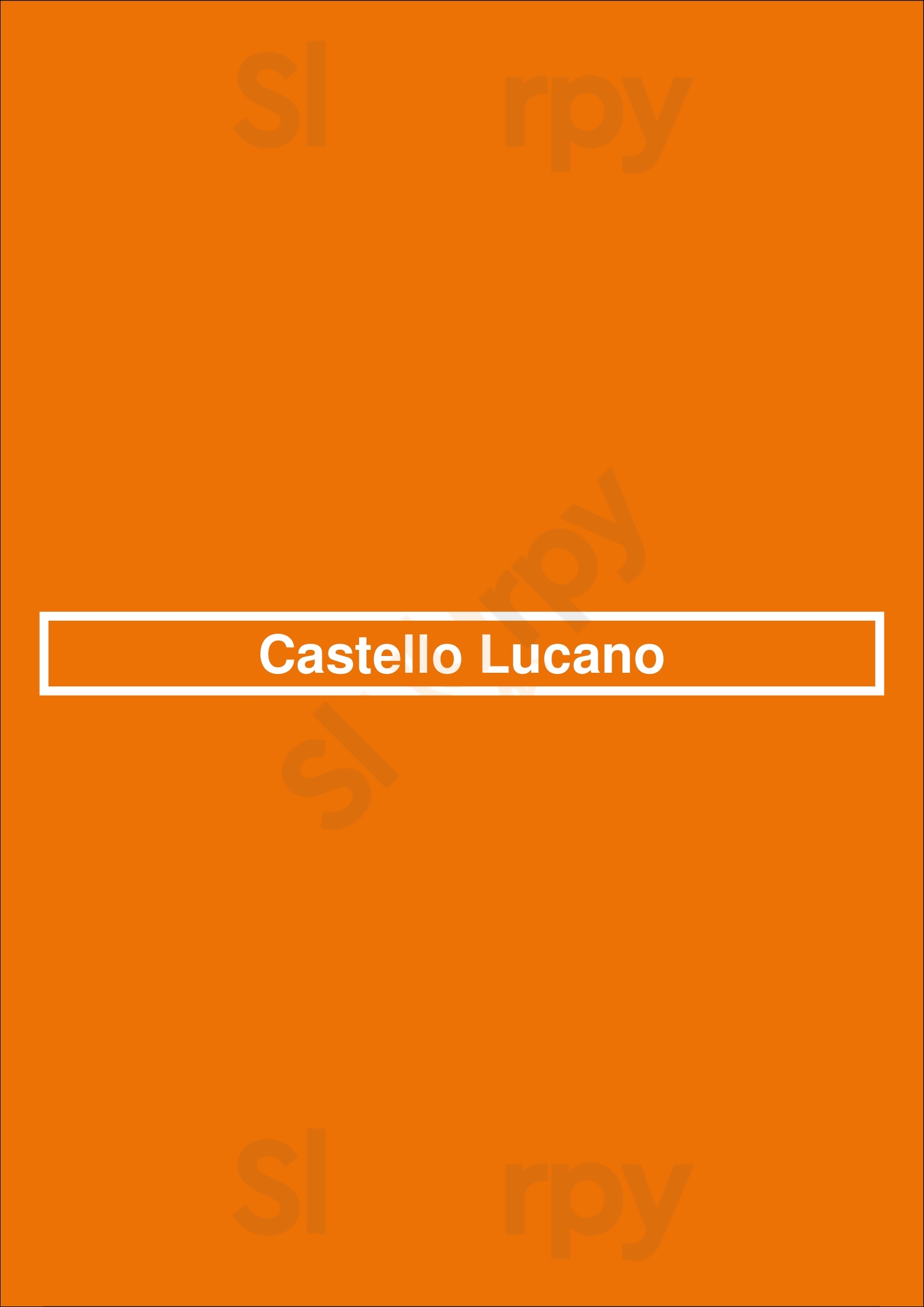 Castello Lucano Louvain Menu - 1