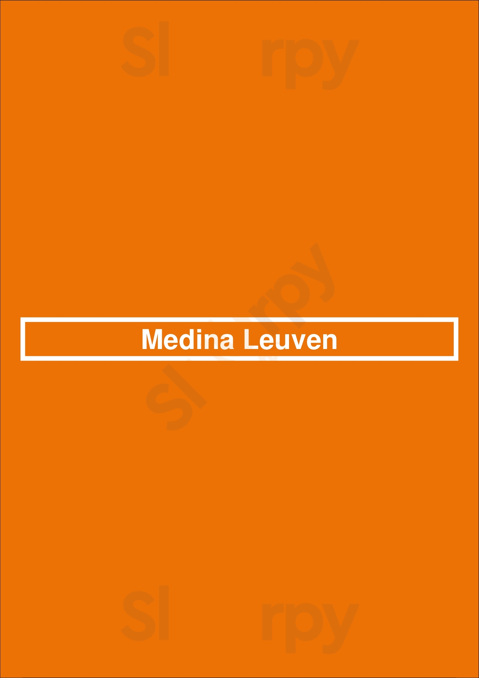 Medina Leuven Louvain Menu - 1