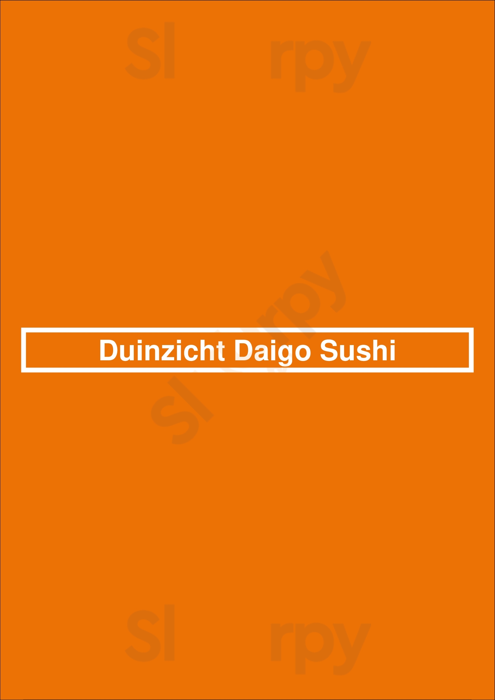 Duinzicht Daigo Sushi Knokke-Heist Menu - 1
