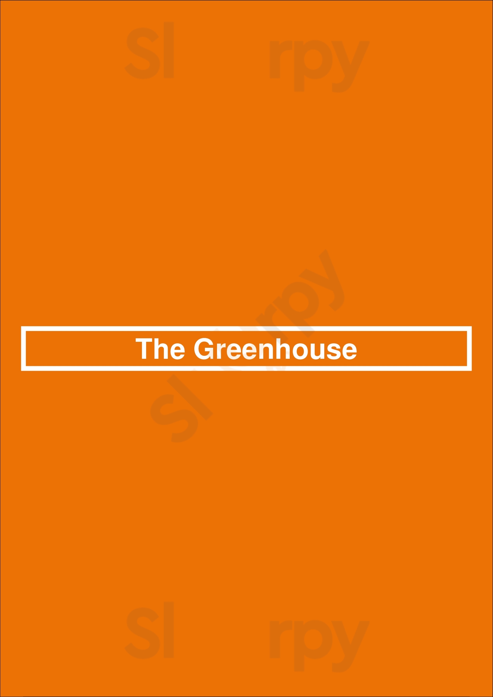 The Greenhouse Courtrai Menu - 1