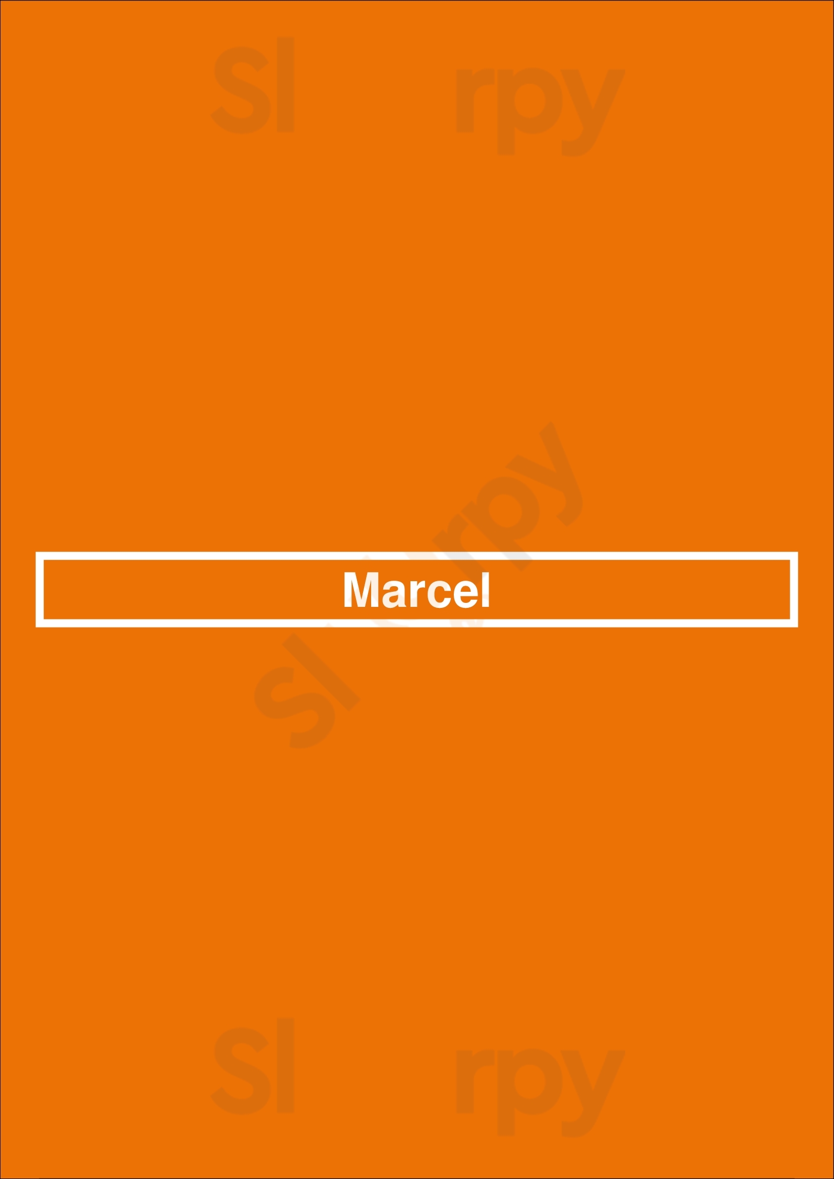 Marcel Waterloo Menu - 1