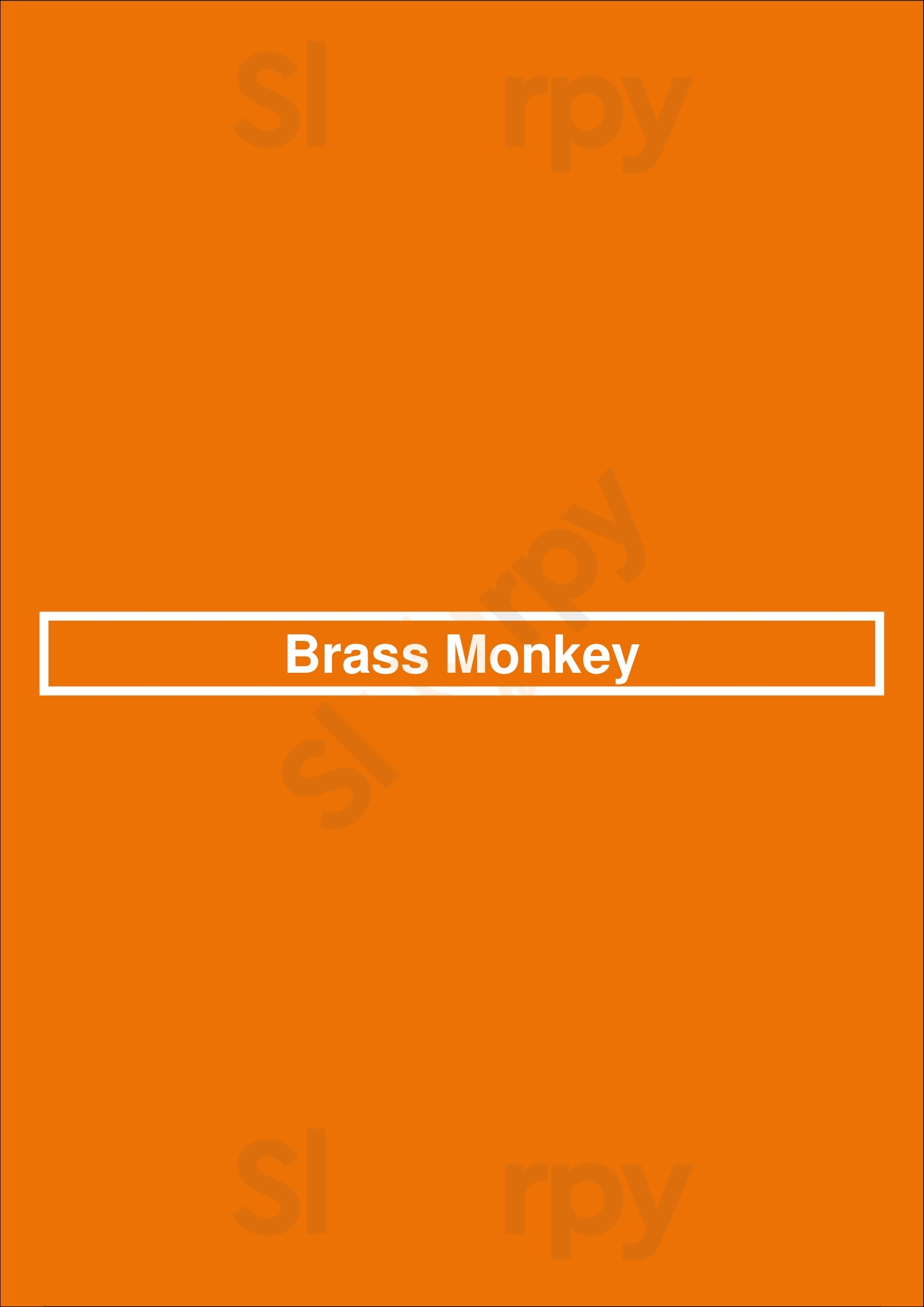 Brass Monkey Sint-Niklaas Menu - 1