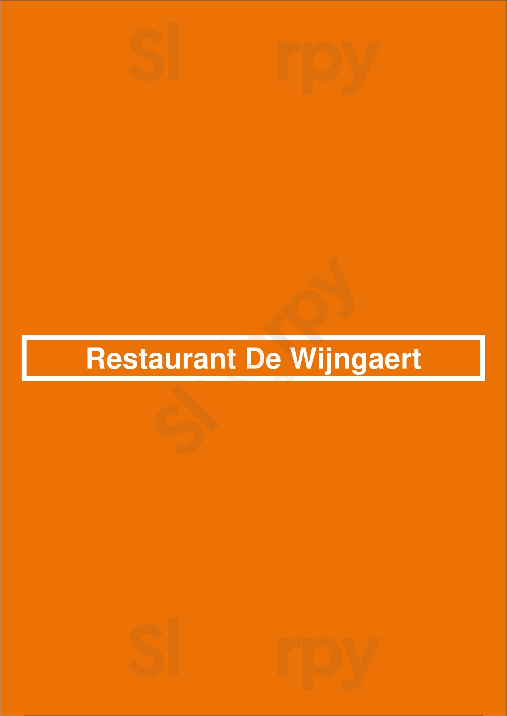 Restaurant De Wijngaert Bruges Menu - 1
