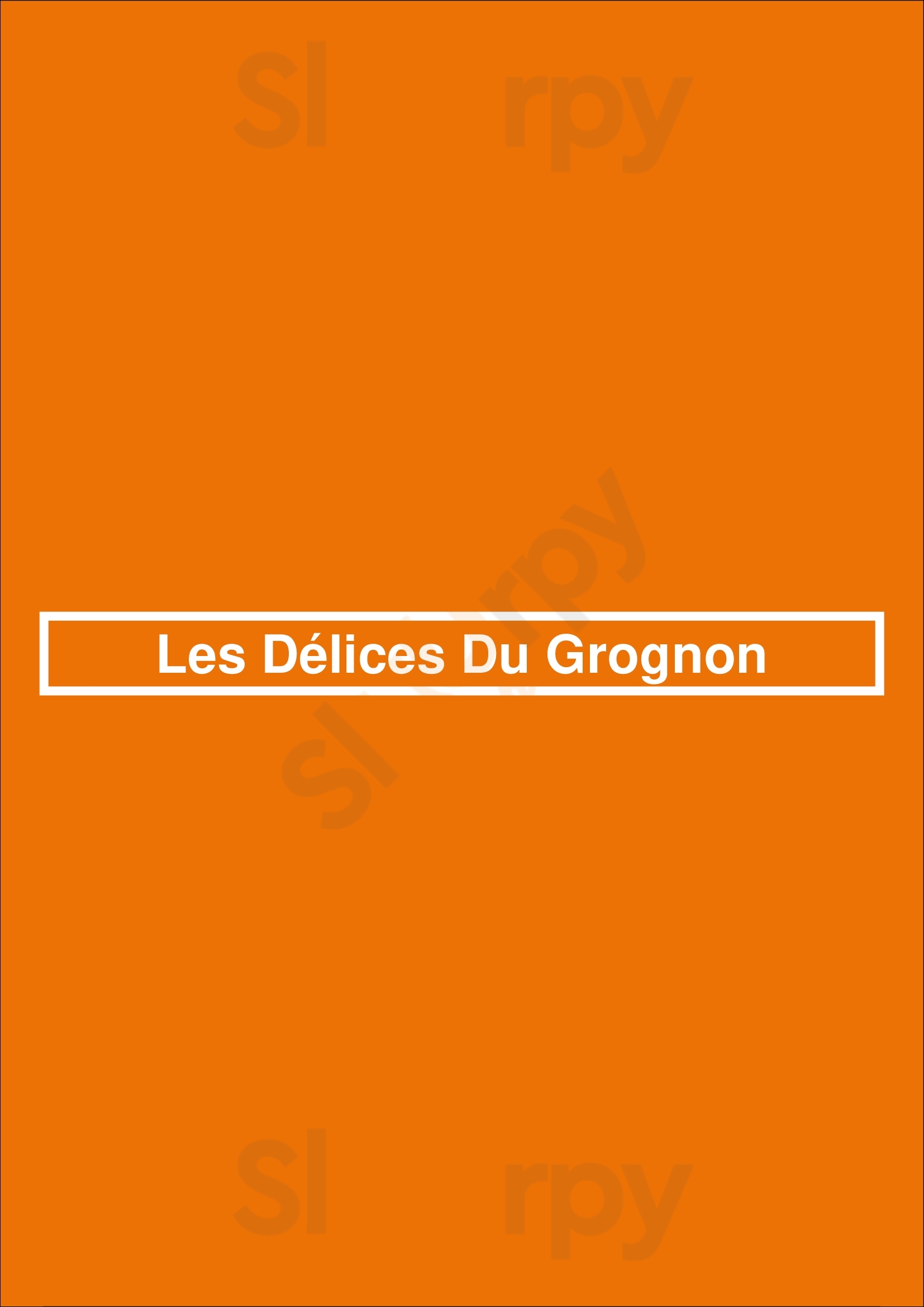 Les Délices Du Grognon Namur Menu - 1